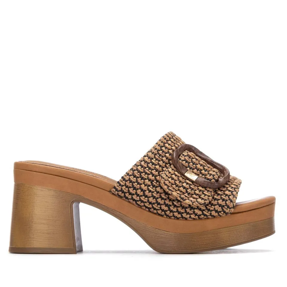Carmela 16315801 sandale à talon camel vegan