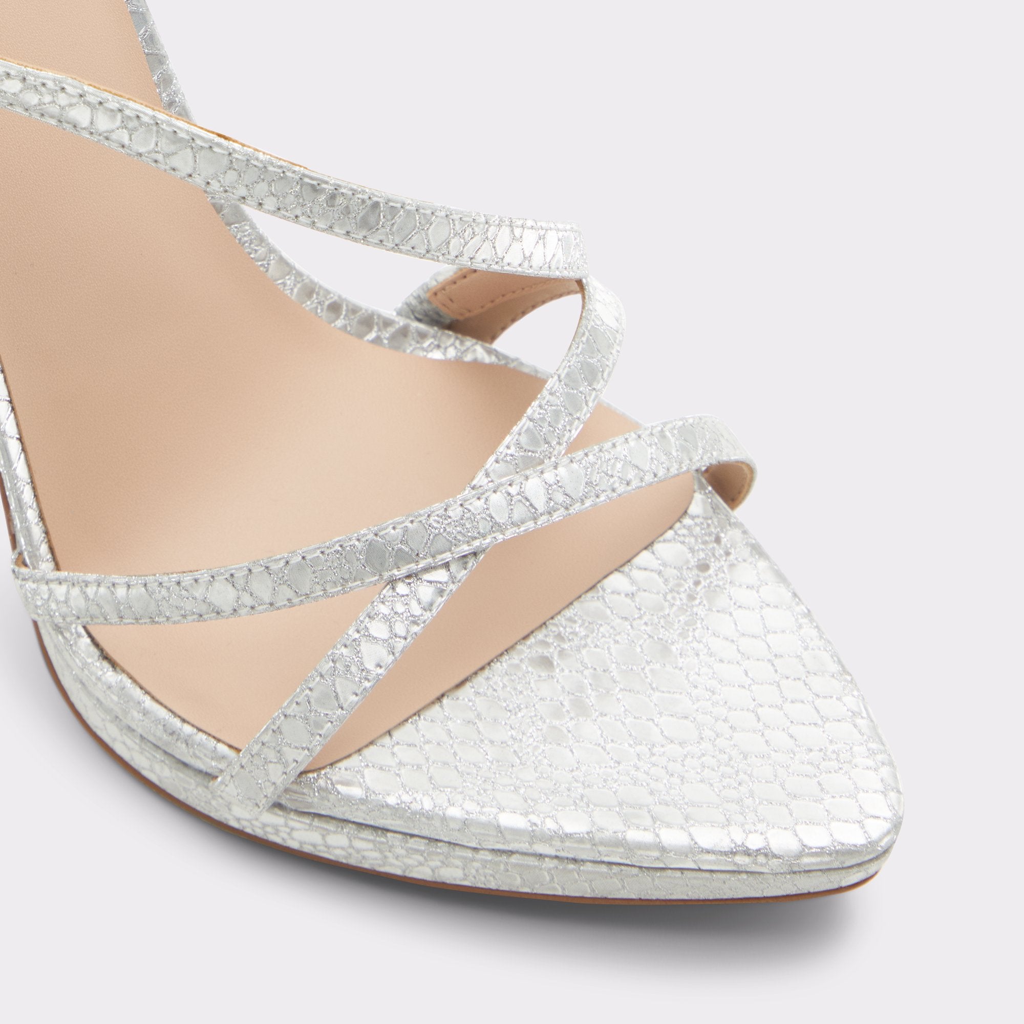 Aldo Resurge escarpins à brides argentés métallisés