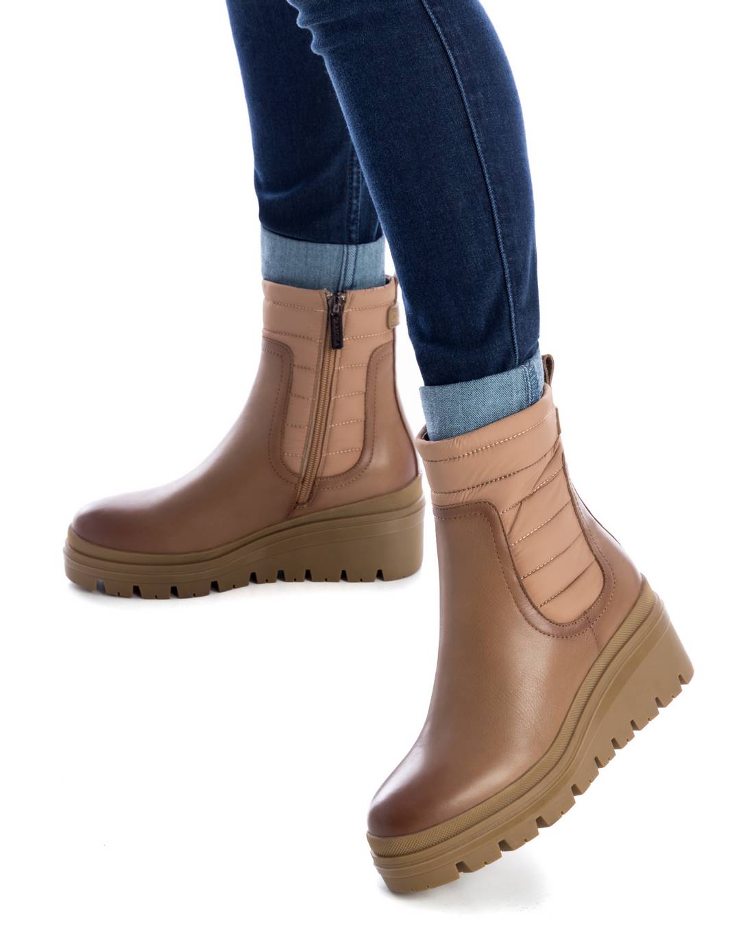 Carmela 16032603 bottine cuir marron plateforme 5 cm