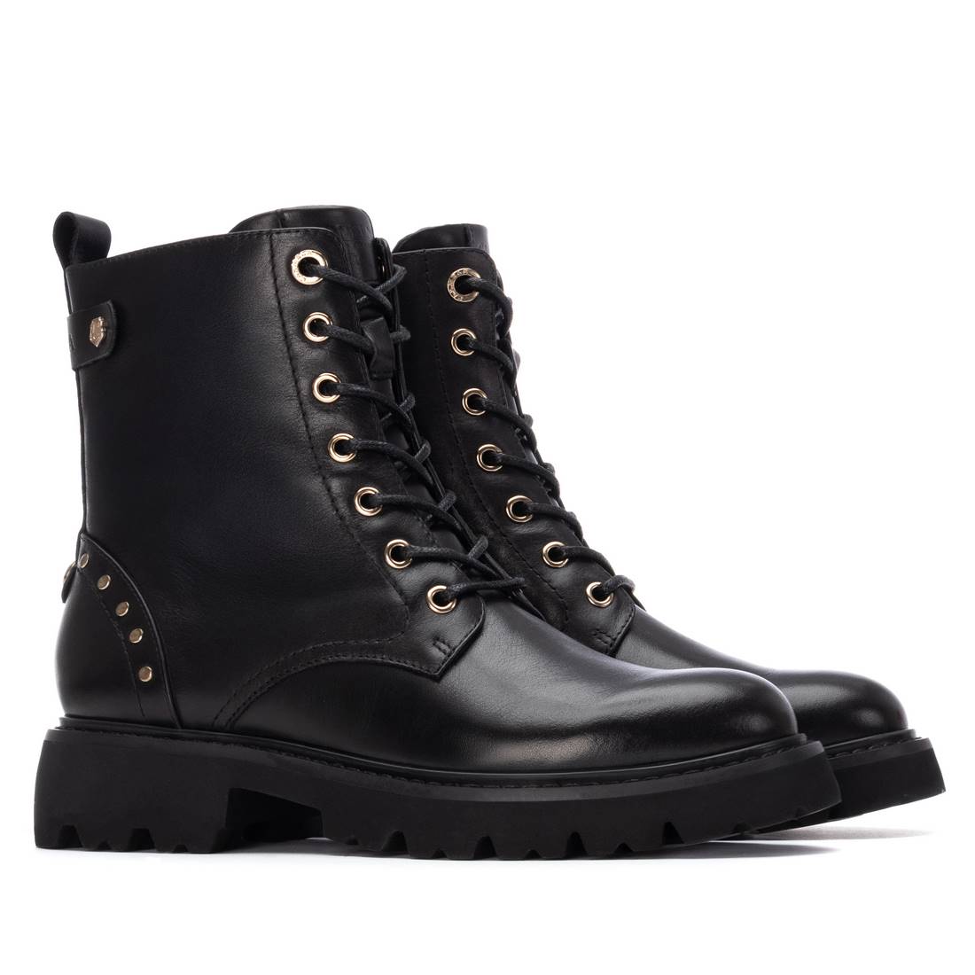 Carmela 16266504 bottines femme noires imprimé animal