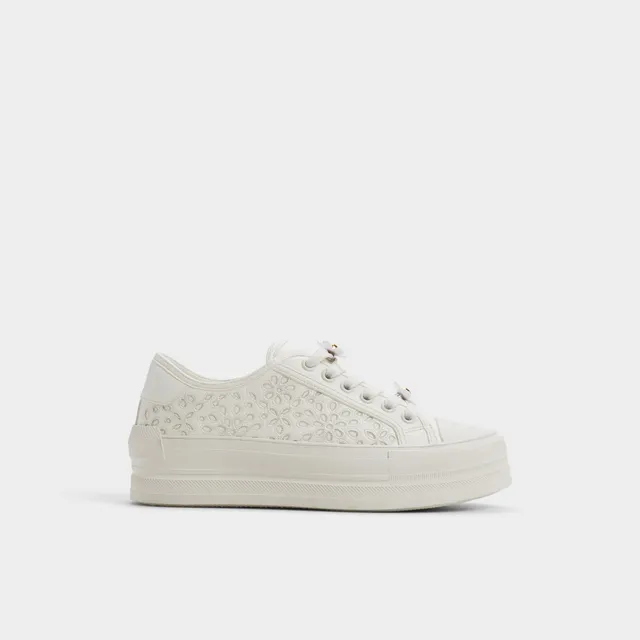 Aldo Rayes baskets plateforme blanche fleurs