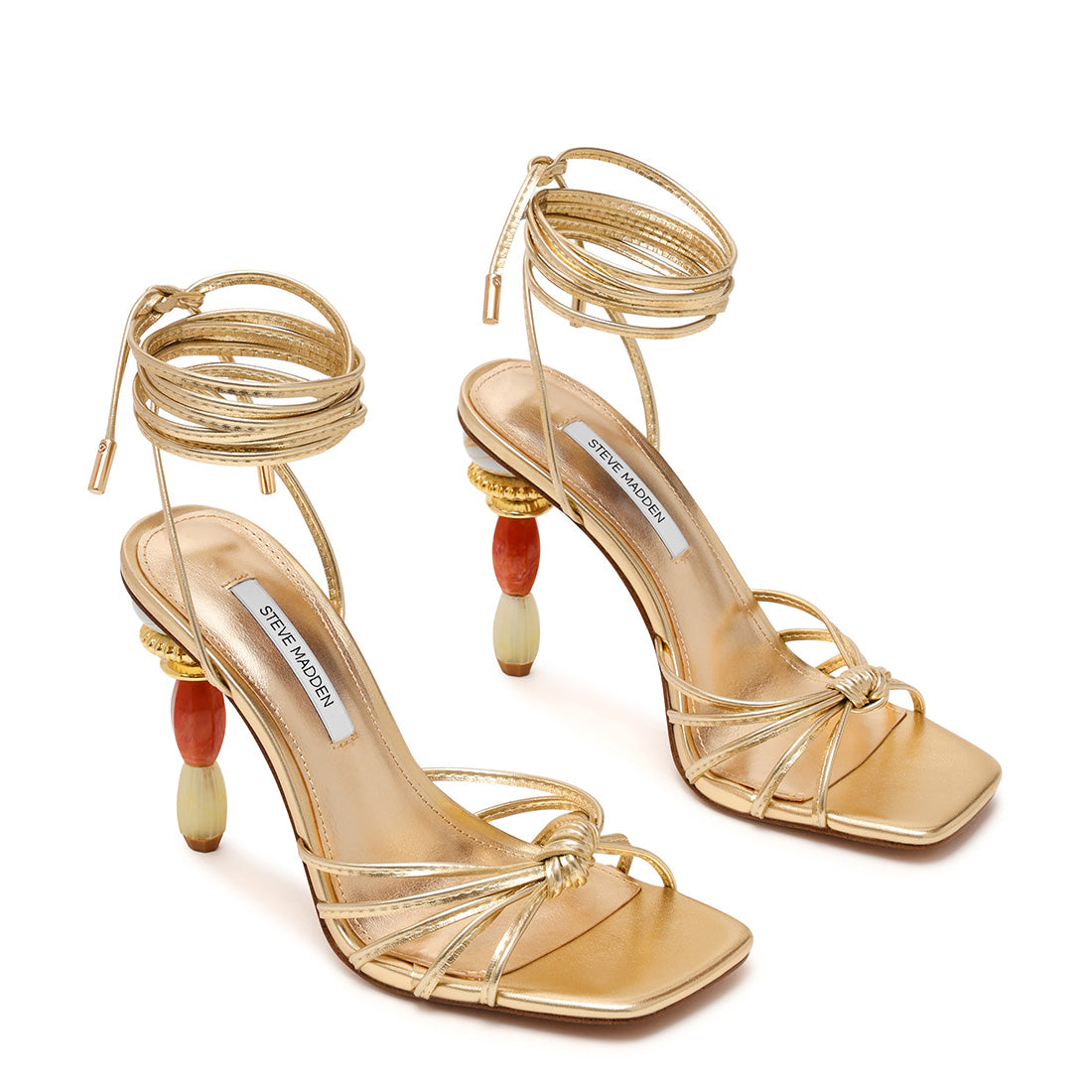 Steve Madden Solena Sandal sandales dorées talon 8 cm