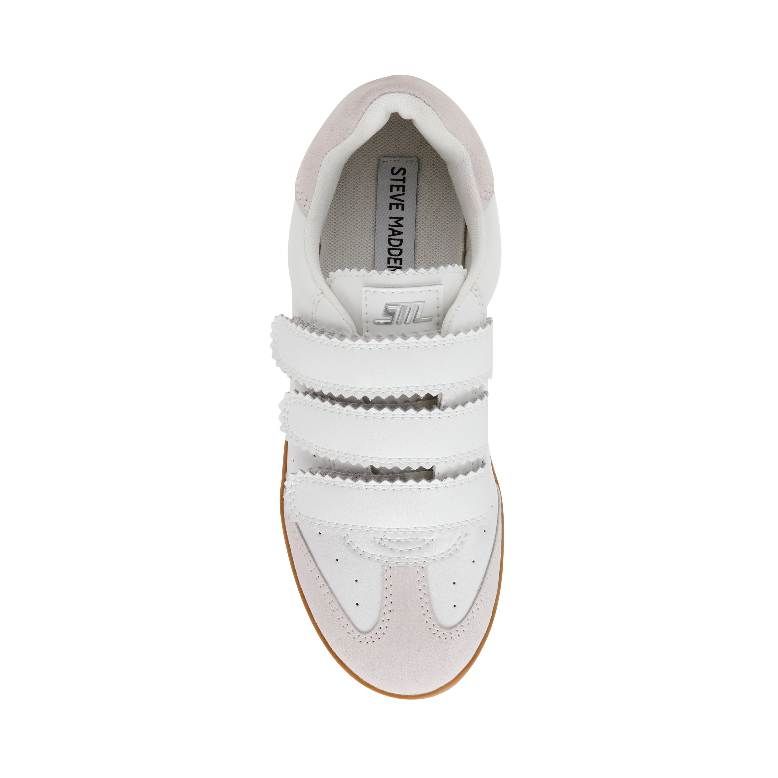 Steve Madden Daybreak baskets blanc cuir velcro