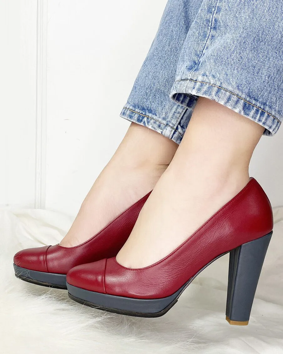 Dessine Moi Un Soulier escarpin plateforme bordeaux 38,5