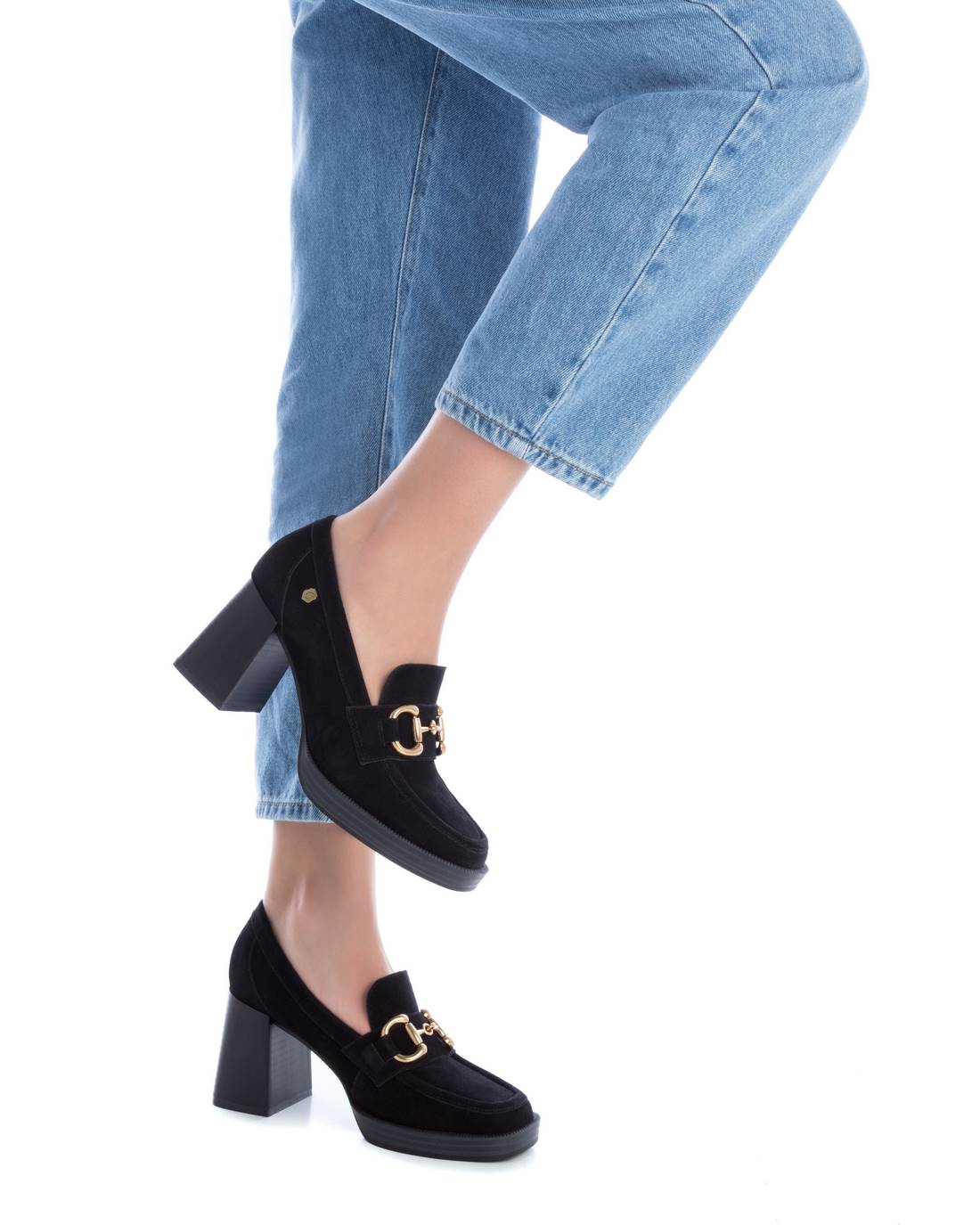 Carmela 16120904 mocassins cuir noir talon 8cm