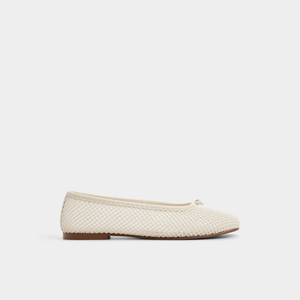 ALDO Ericca ballerines blanches maille nœud