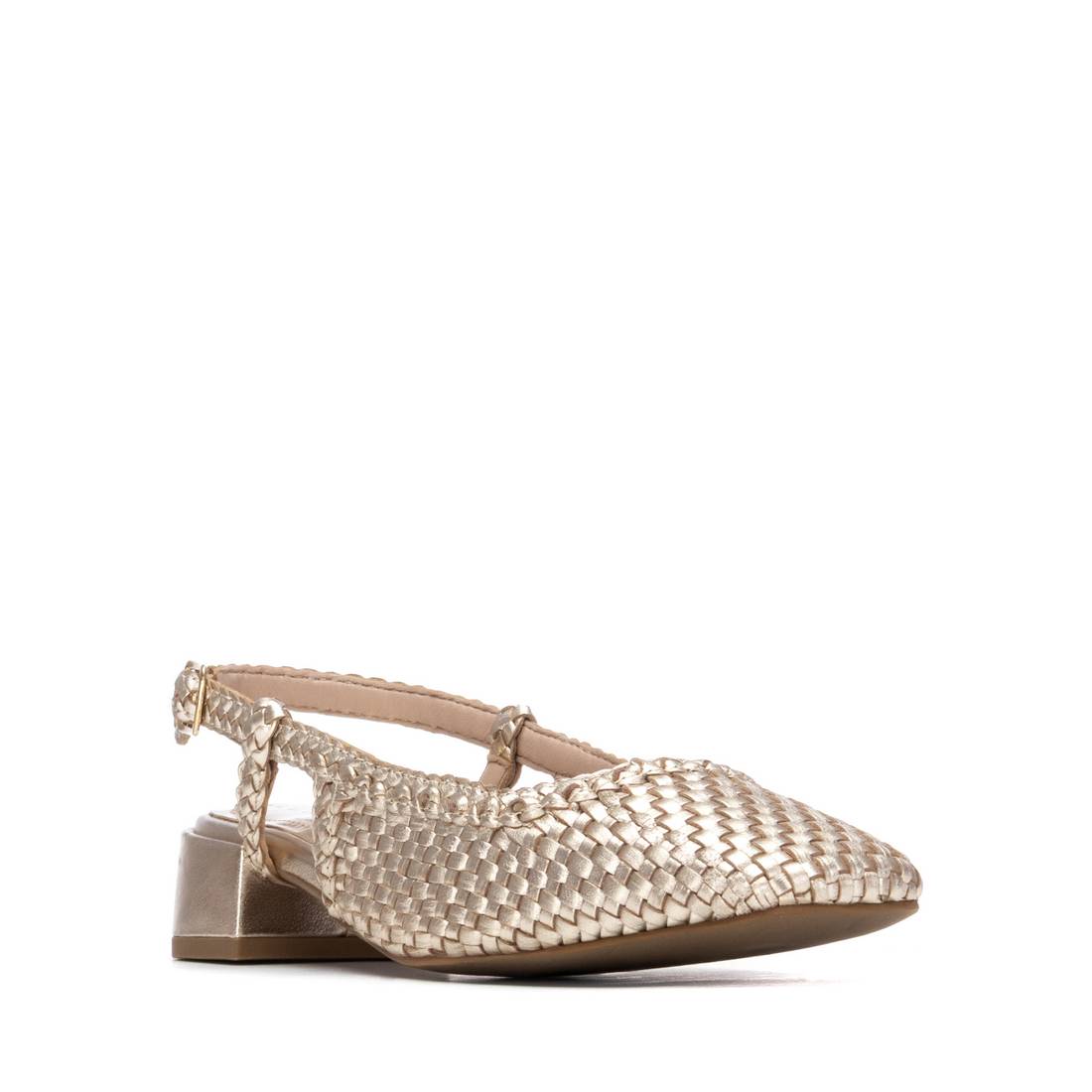 Carmela 16329703 ballerines femme doré cuir tressé