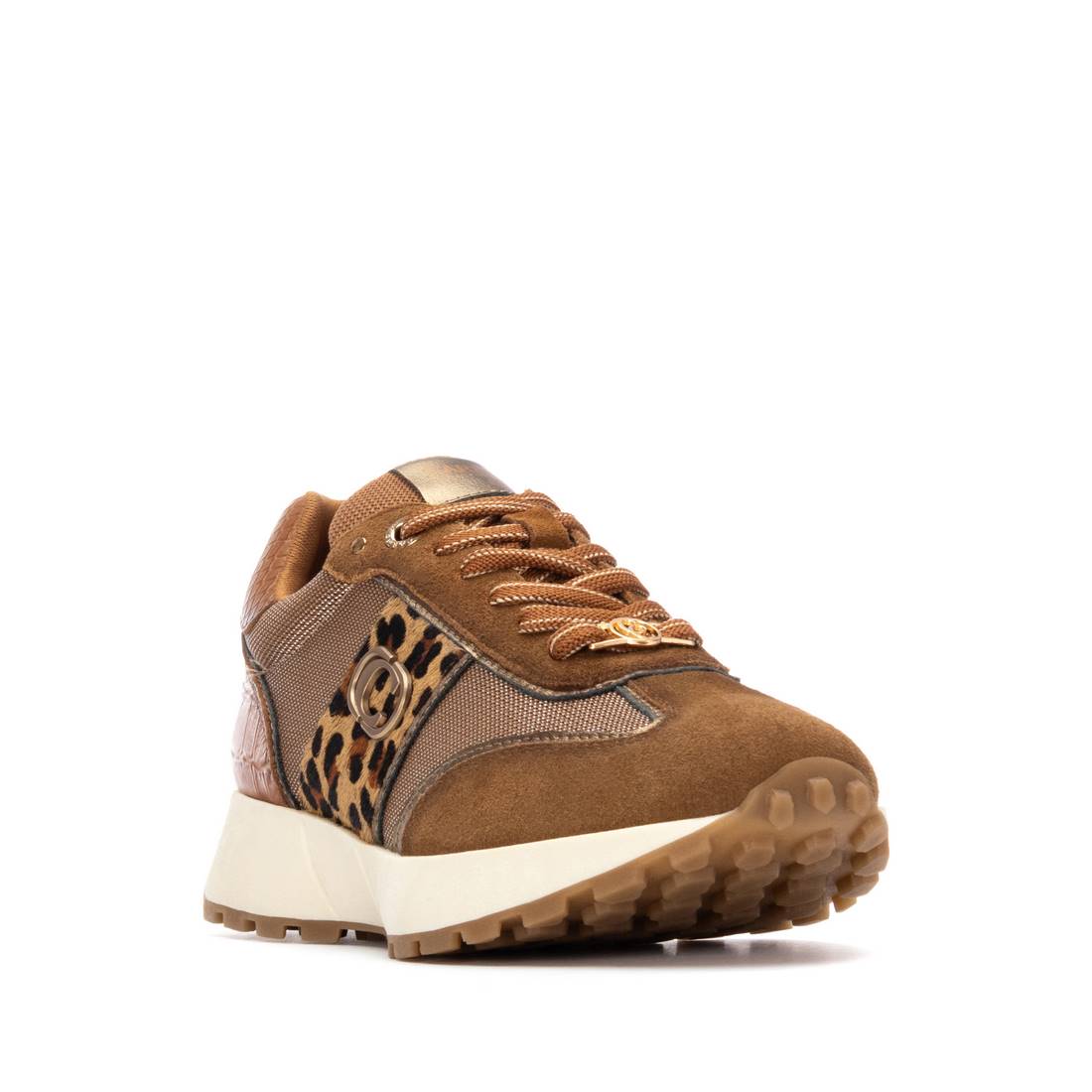 Carmela 16270201 sneaker femme camel effet coco