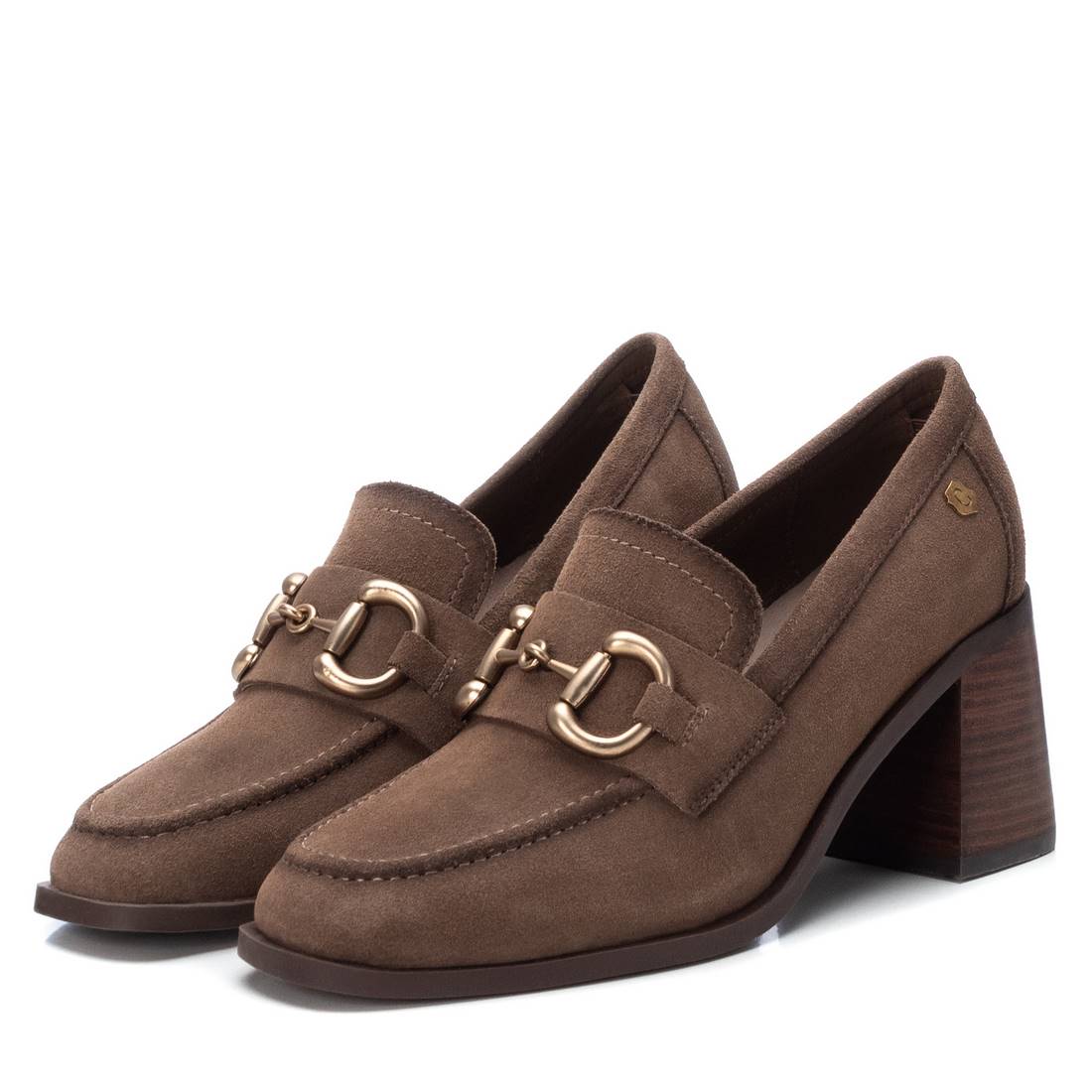 Carmela 16113803 mocassin femme marron serraje talon 7 cm