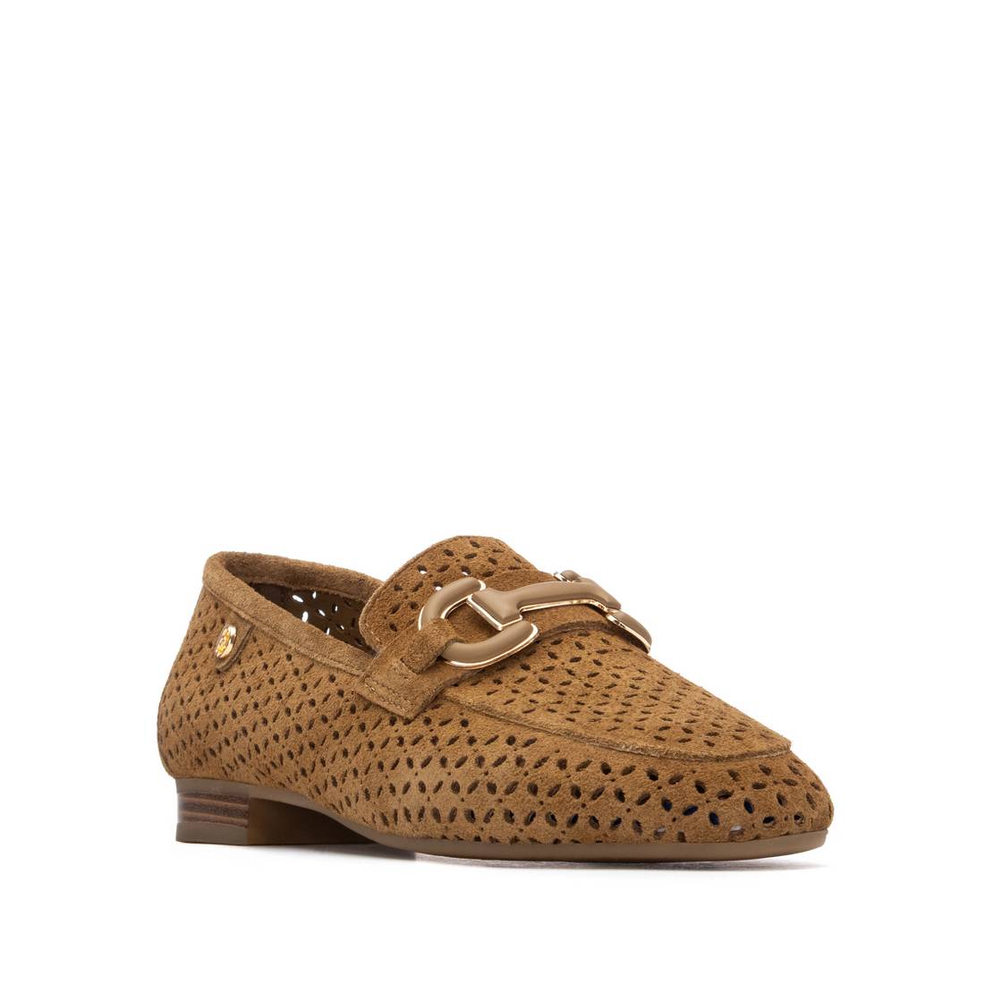 Carmela 16313701 mocassins femme cuir camel ajouré