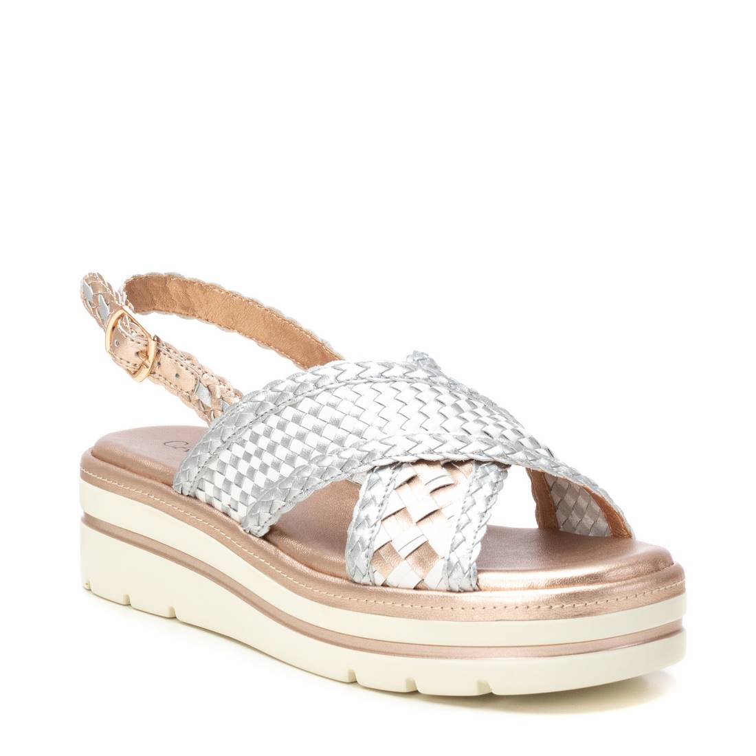 Carmela 16225602 sandales femme nude cuir tressé