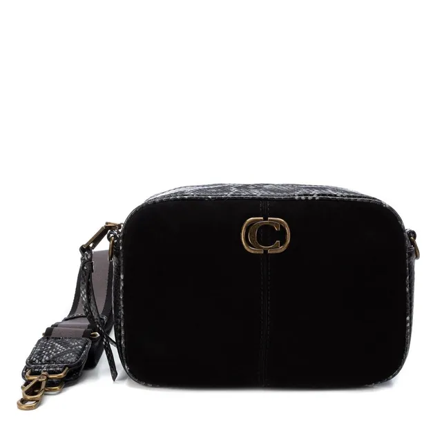 Carmela 18607202 sac bandoulière noir cuir suédé