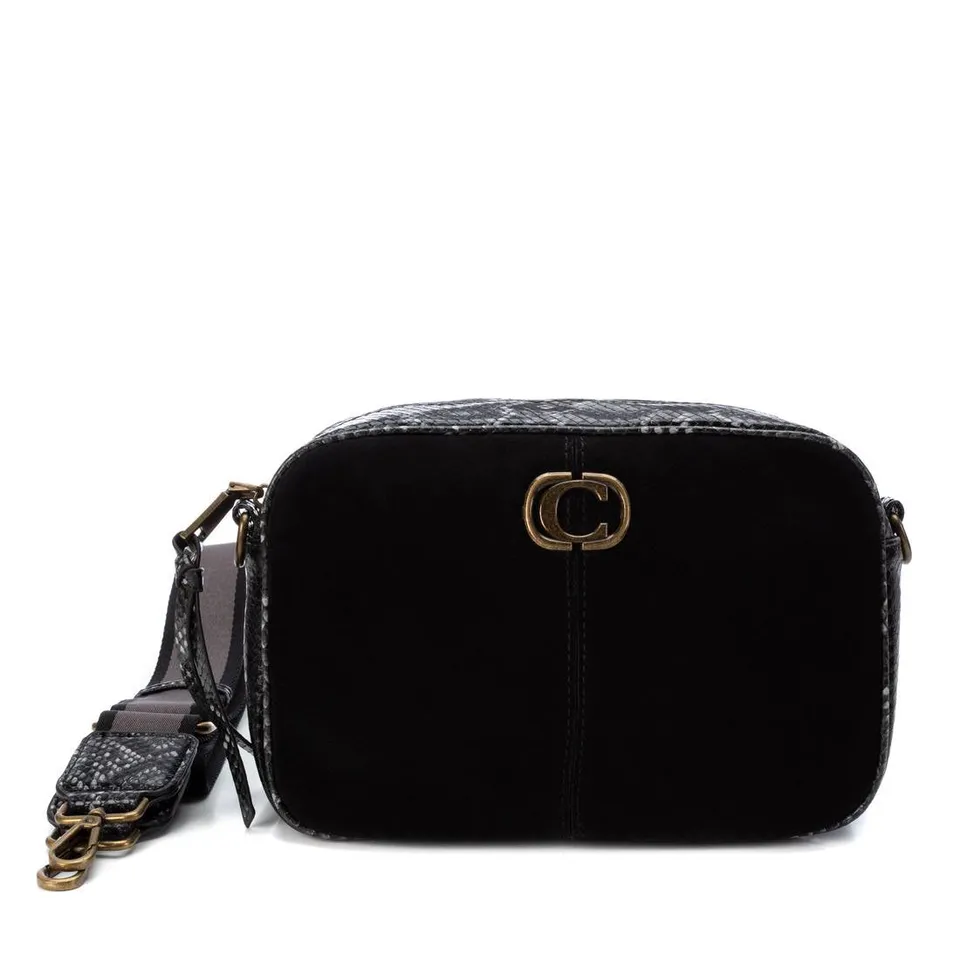 Carmela 18607202 sac bandoulière noir cuir suédé