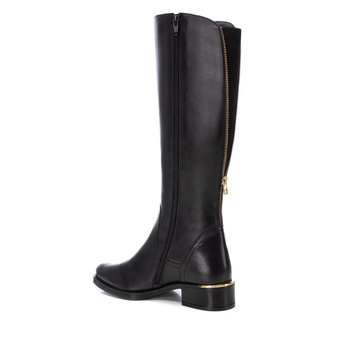 Carmela 16201801 bottes femme noires cuir talon bas