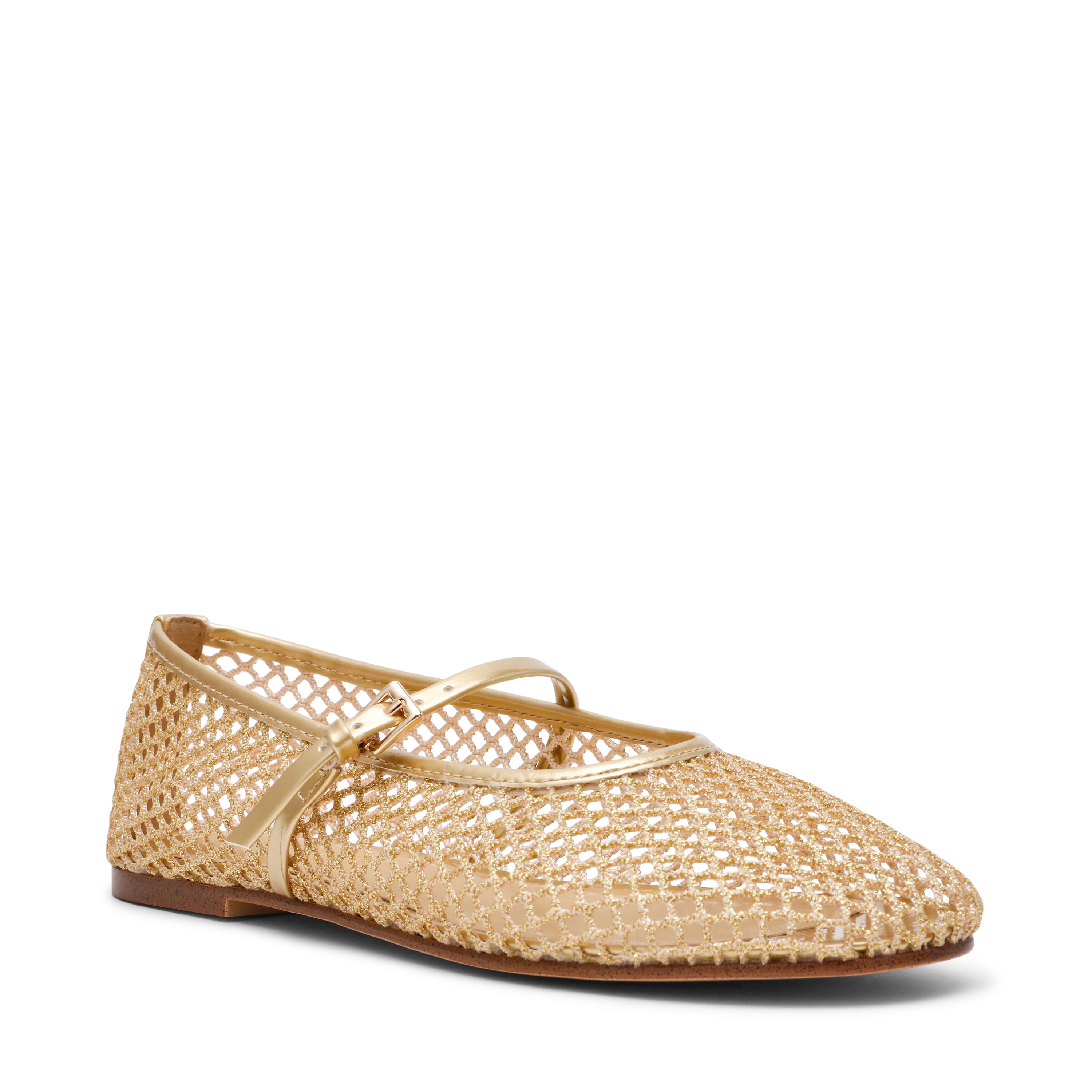 Steve Madden Mags ballerines dorées mesh boucle