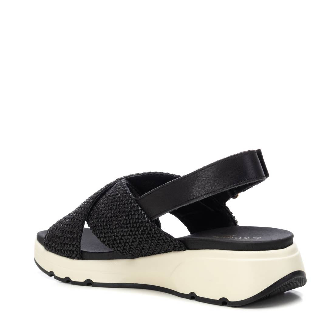 Carmela 16236301 sandale compensée noire raphia