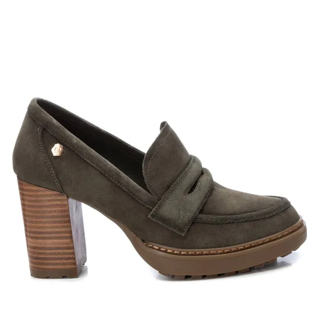 Carmela 16113703 mocassins suède vert talon 8 cm