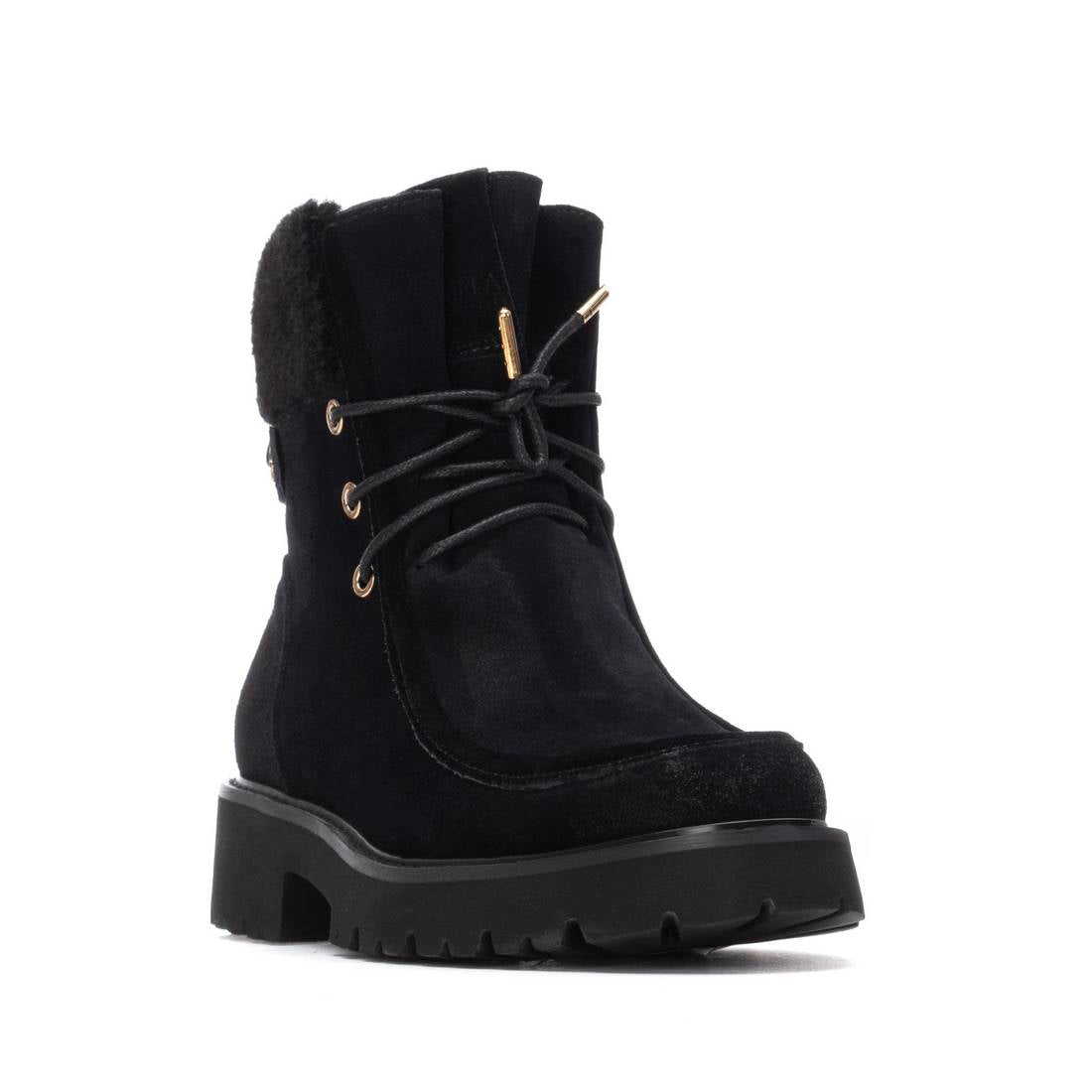 Carmela 16271703 bottines femme noires cuir fourré