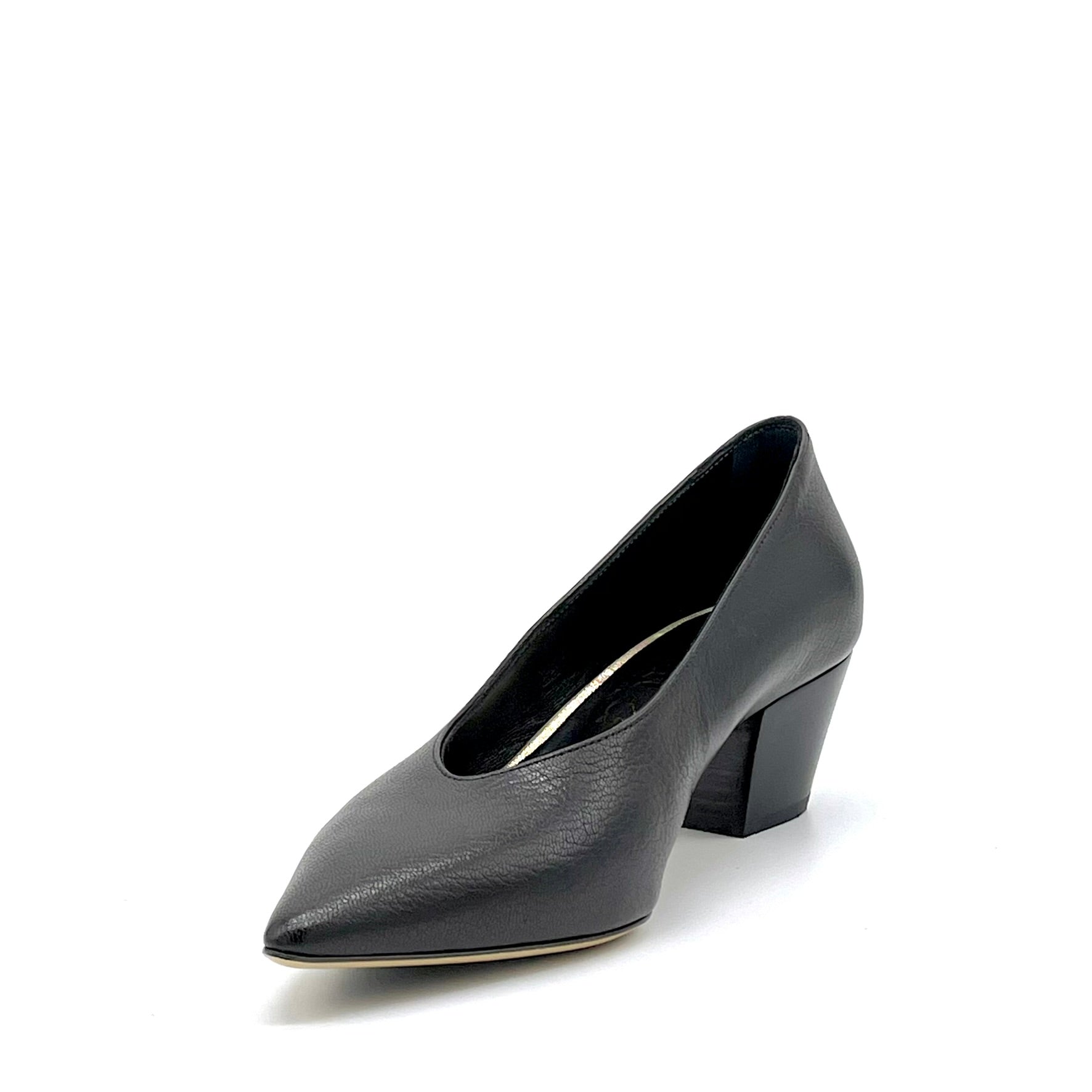 Elata 56505-1 escarpins cuir noir talon 5,5 cm