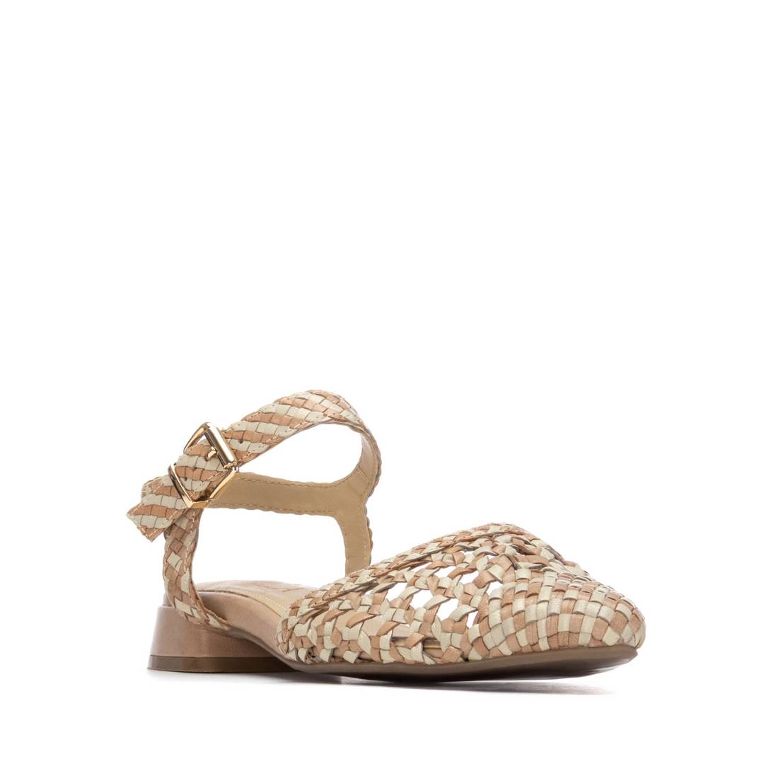 Carmela 16301703 ballerine cuir beige talon bas
