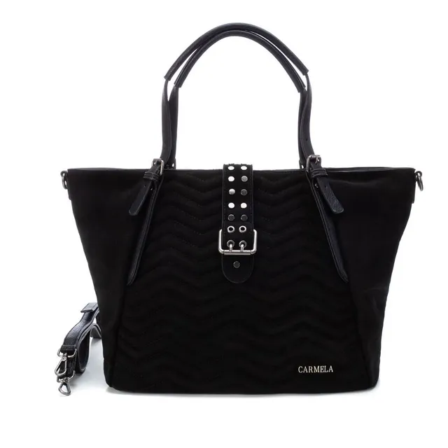 Carmela 18601401 sac shopper noir zigzag 31x45