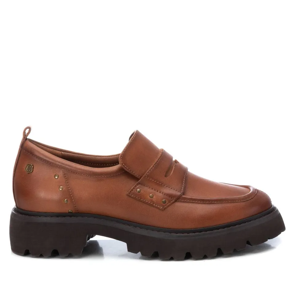 Carmela 16187303 mocassin cuir marron semelle épaisse