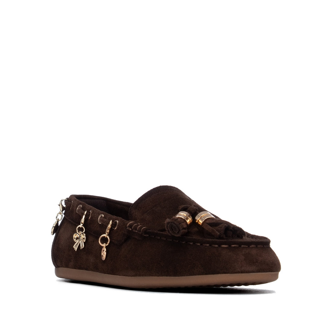 Carmela 16414702 mocassin cuir marron suède