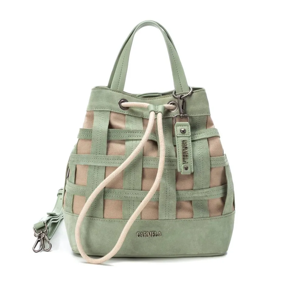 Carmela 18604305 sac bandoulière vert toile suède
