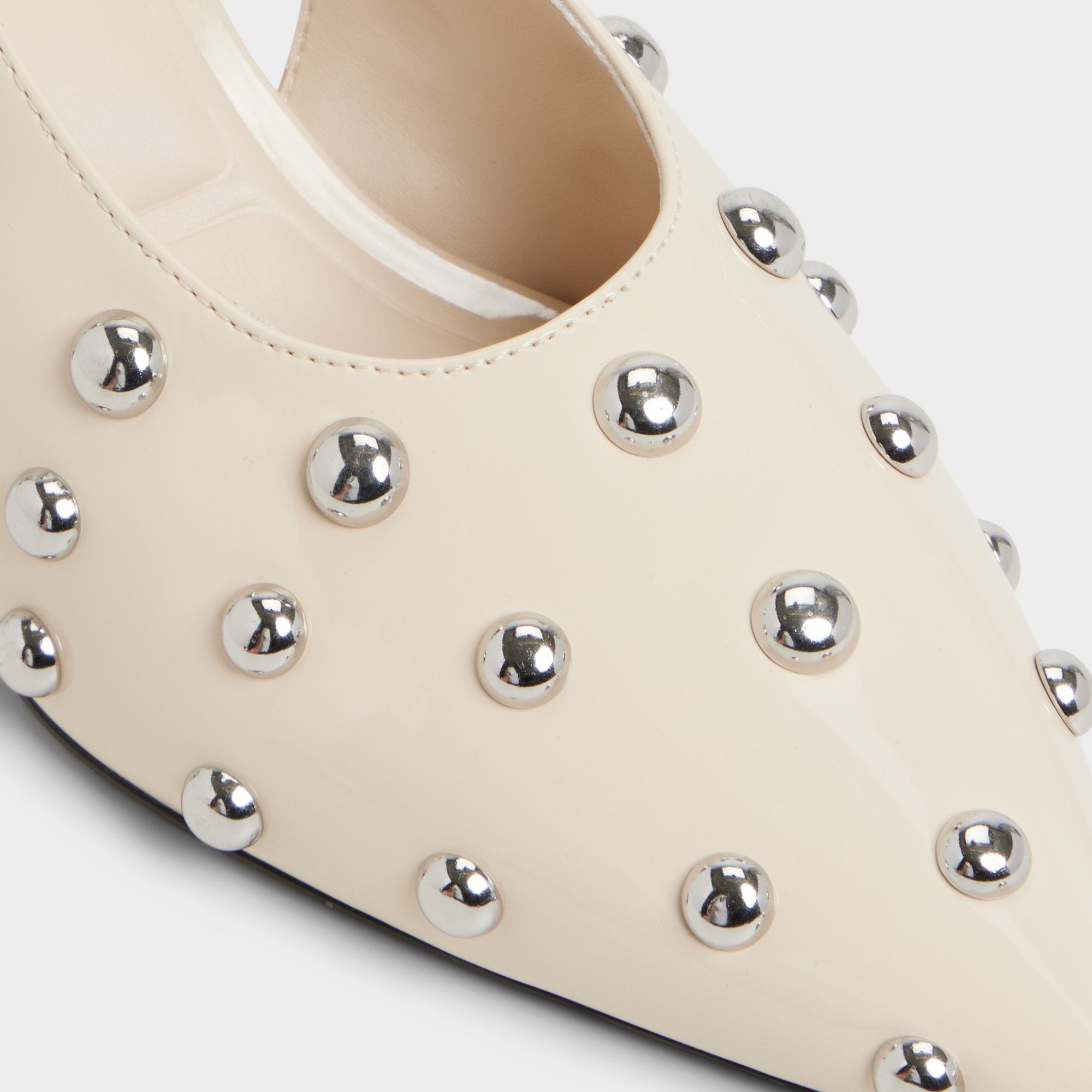 ALDO Naiarah sandales talon verni clous argent