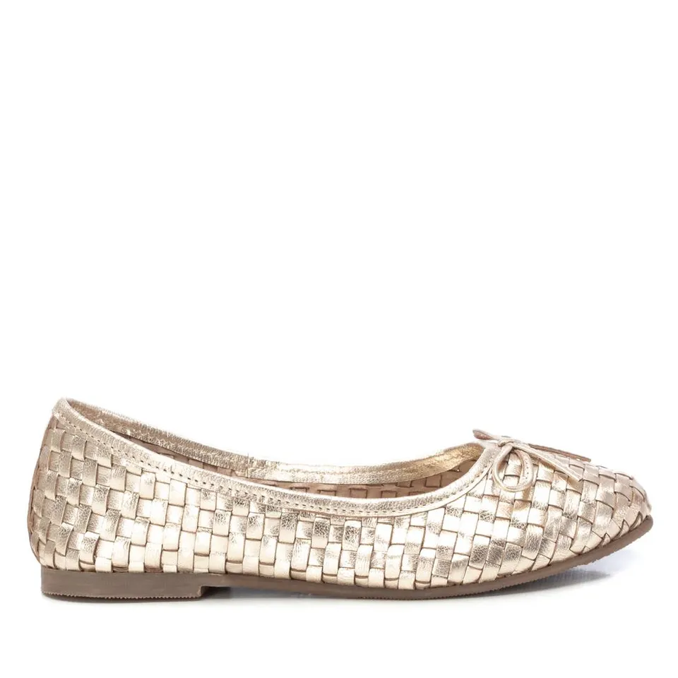 Carmela 16163902 ballerines cuir doré tressé