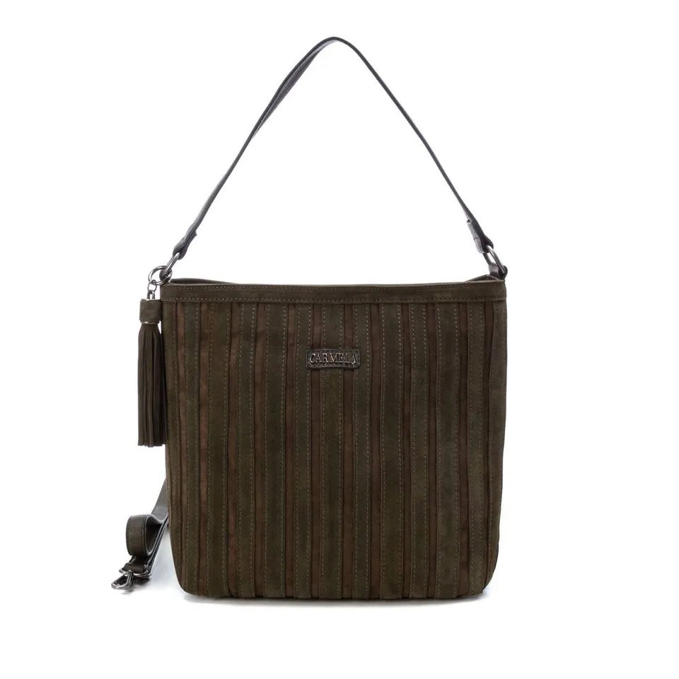 Carmela 18600803 sac vert suede a franges