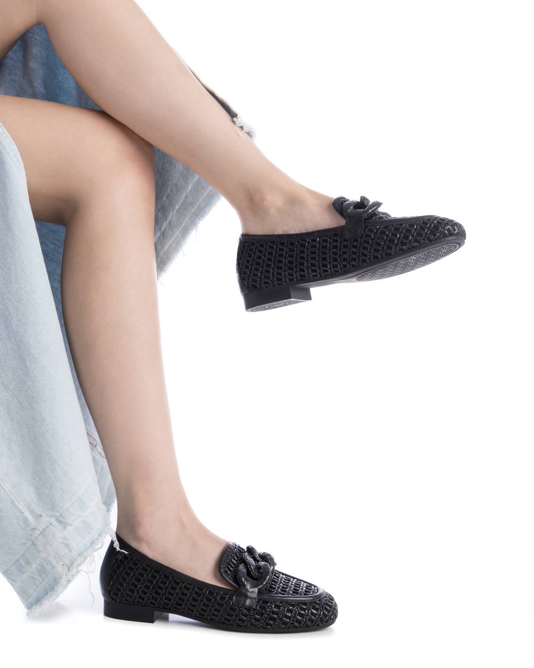 Carmela 16231603 mocassin femme noir ajouré