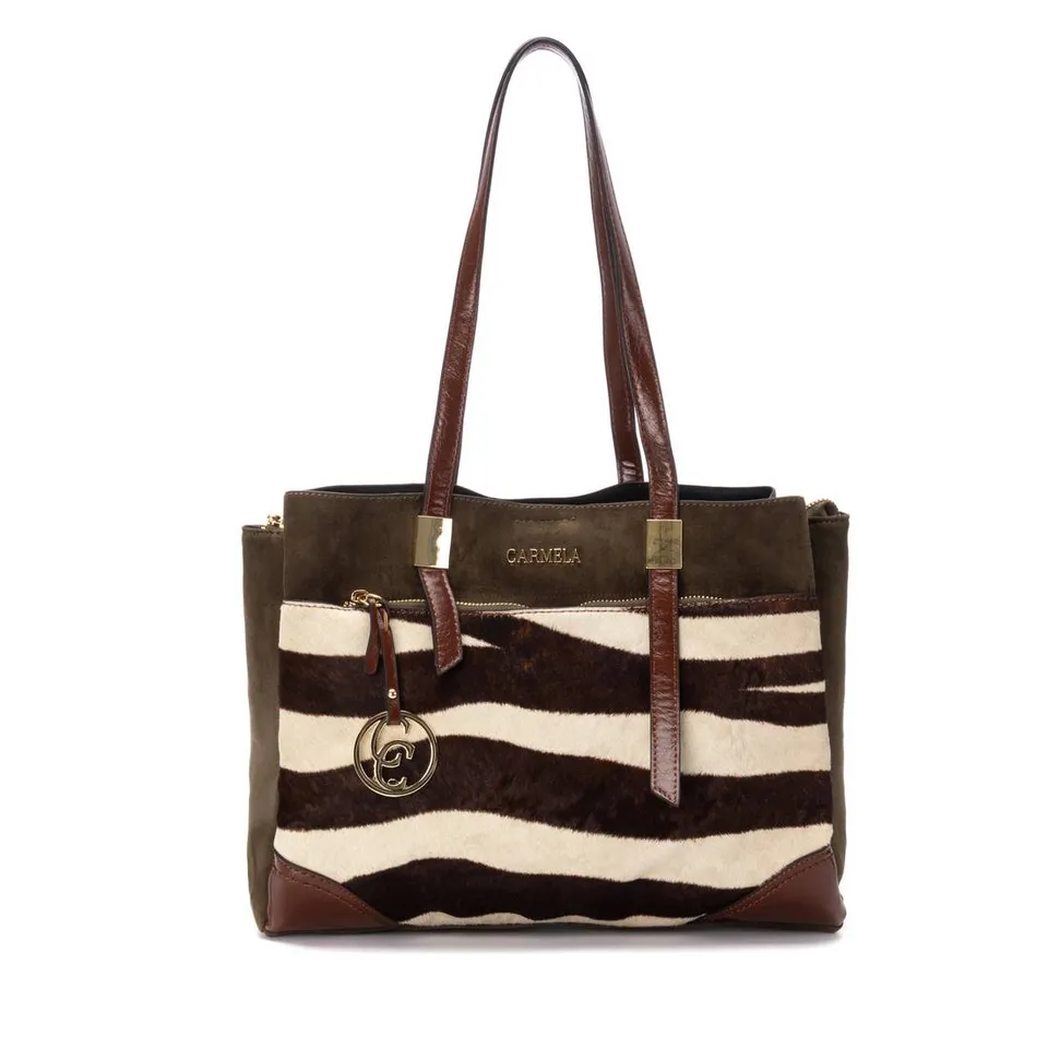 Carmela 18618303 sac femme kaki textile 27x37x12