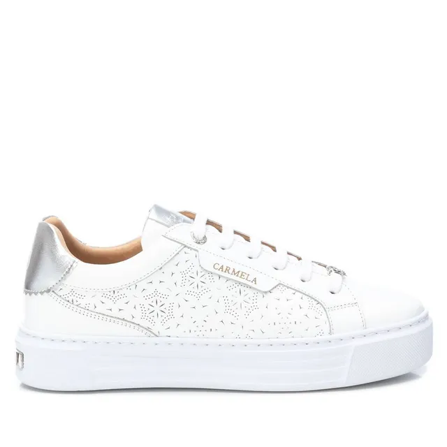 Carmela 16131706 sneakers cuir argent ajouré
