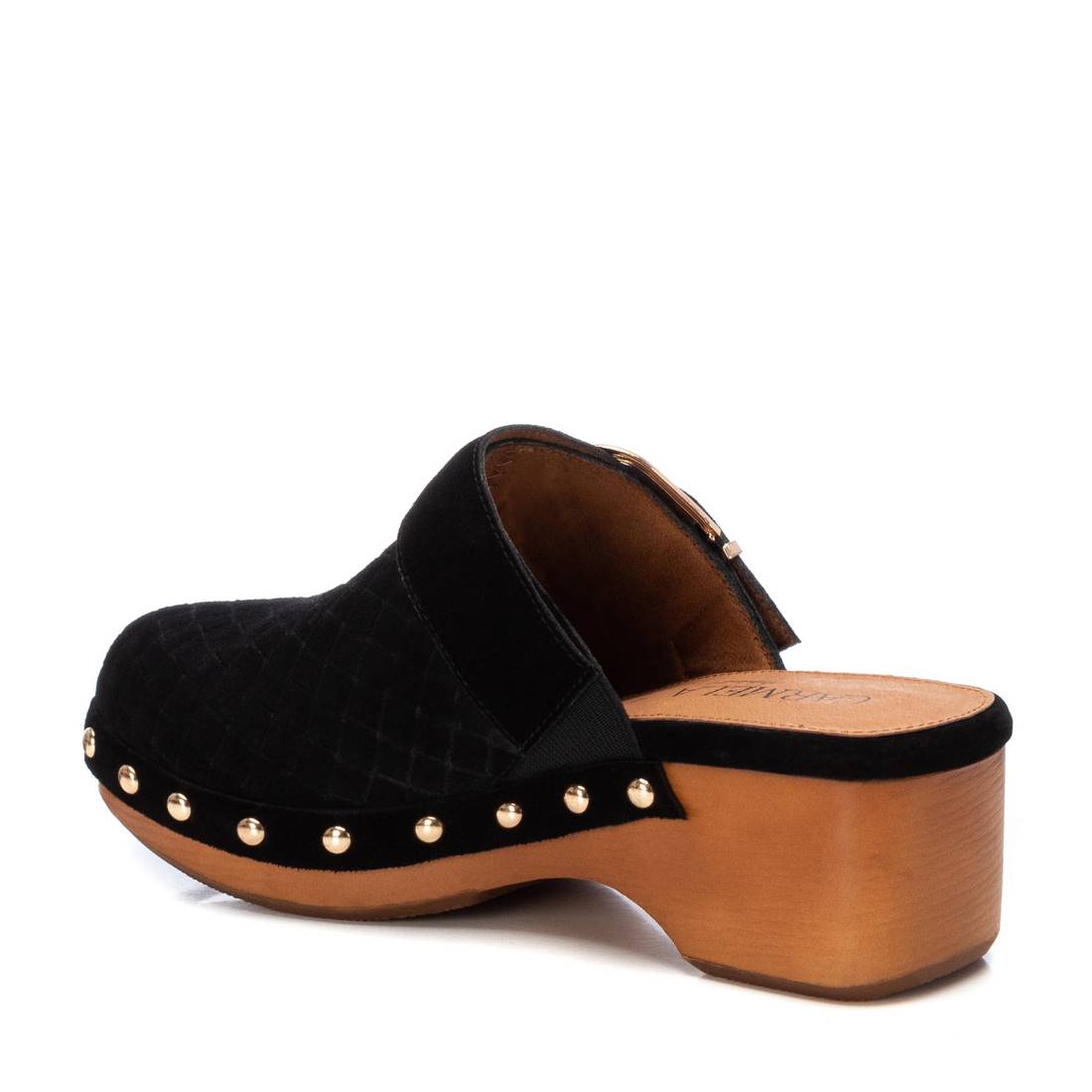 Carmela 16063408 sabot femme noir cuir talon 5 cm