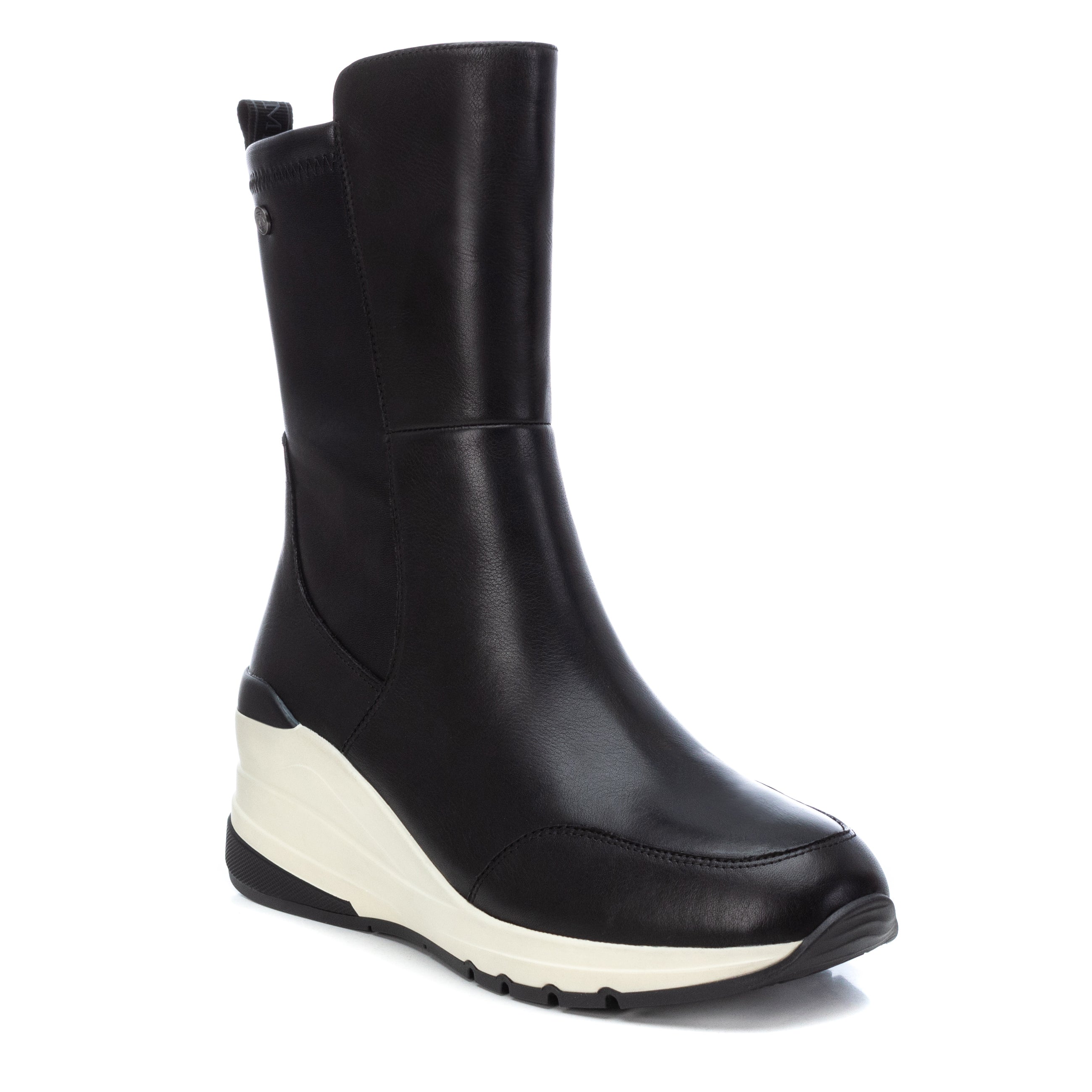 Carmela 16022601 bottines cuir noir compensées 6 cm