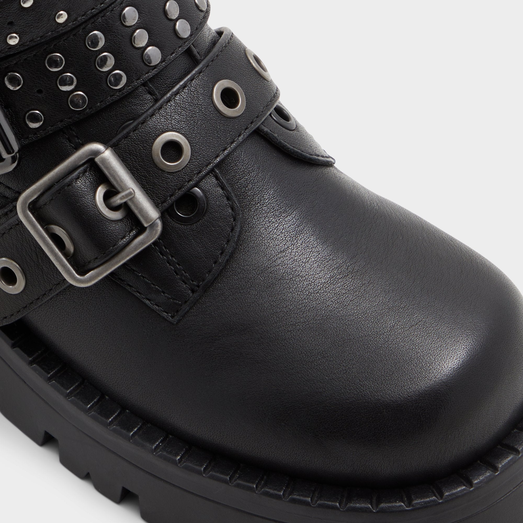 Aldo Vortexia bottines motardes boucles noires