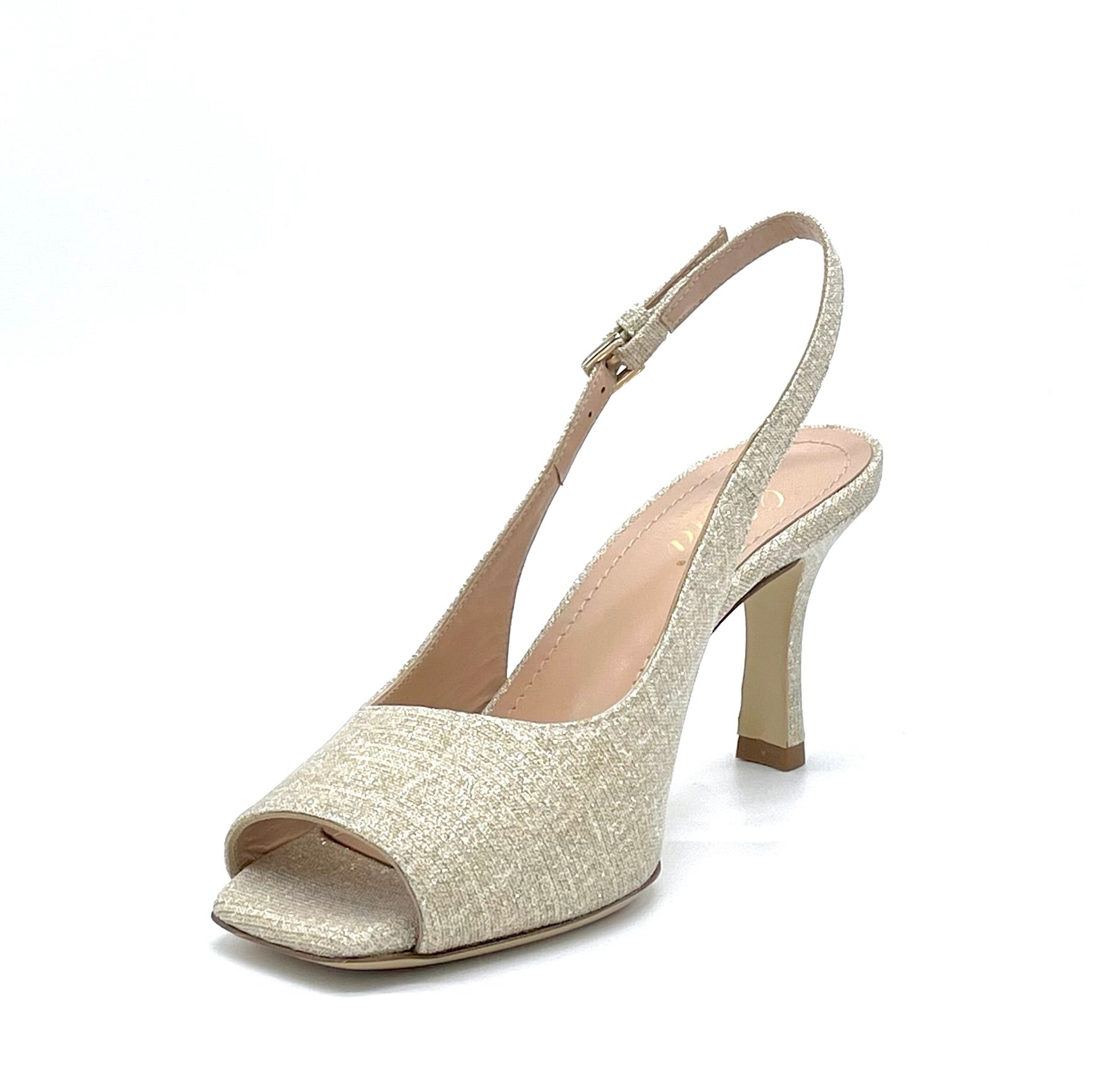 ELATA 12107_1 sandales laminé or talon 7,5 cm