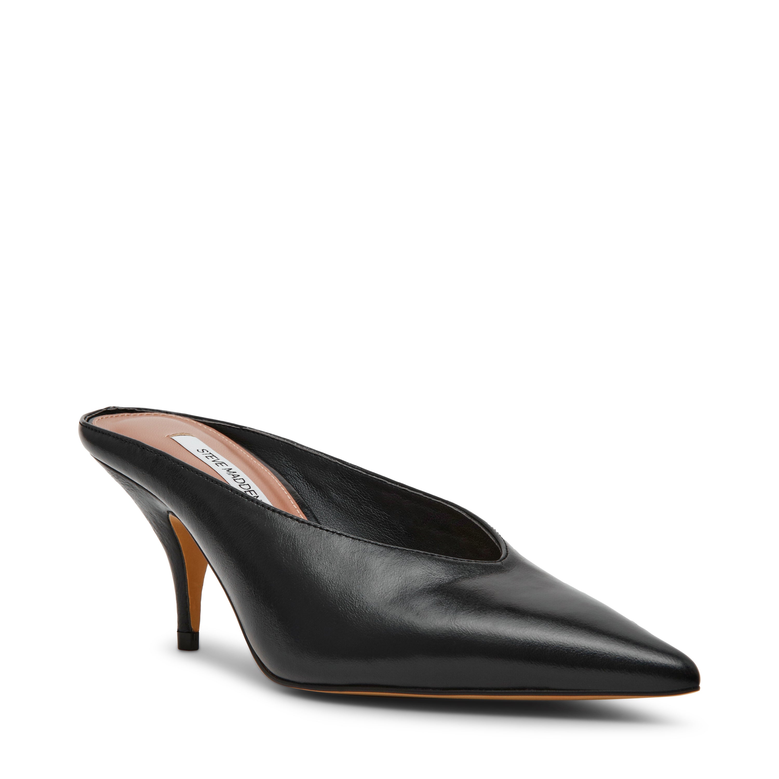 Steve Madden Fonza mules cuir noir talon 5 cm