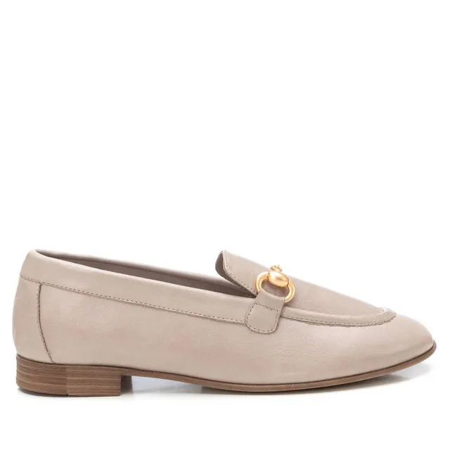 Carmela 16237203 mocassin femme cuir taupe plat