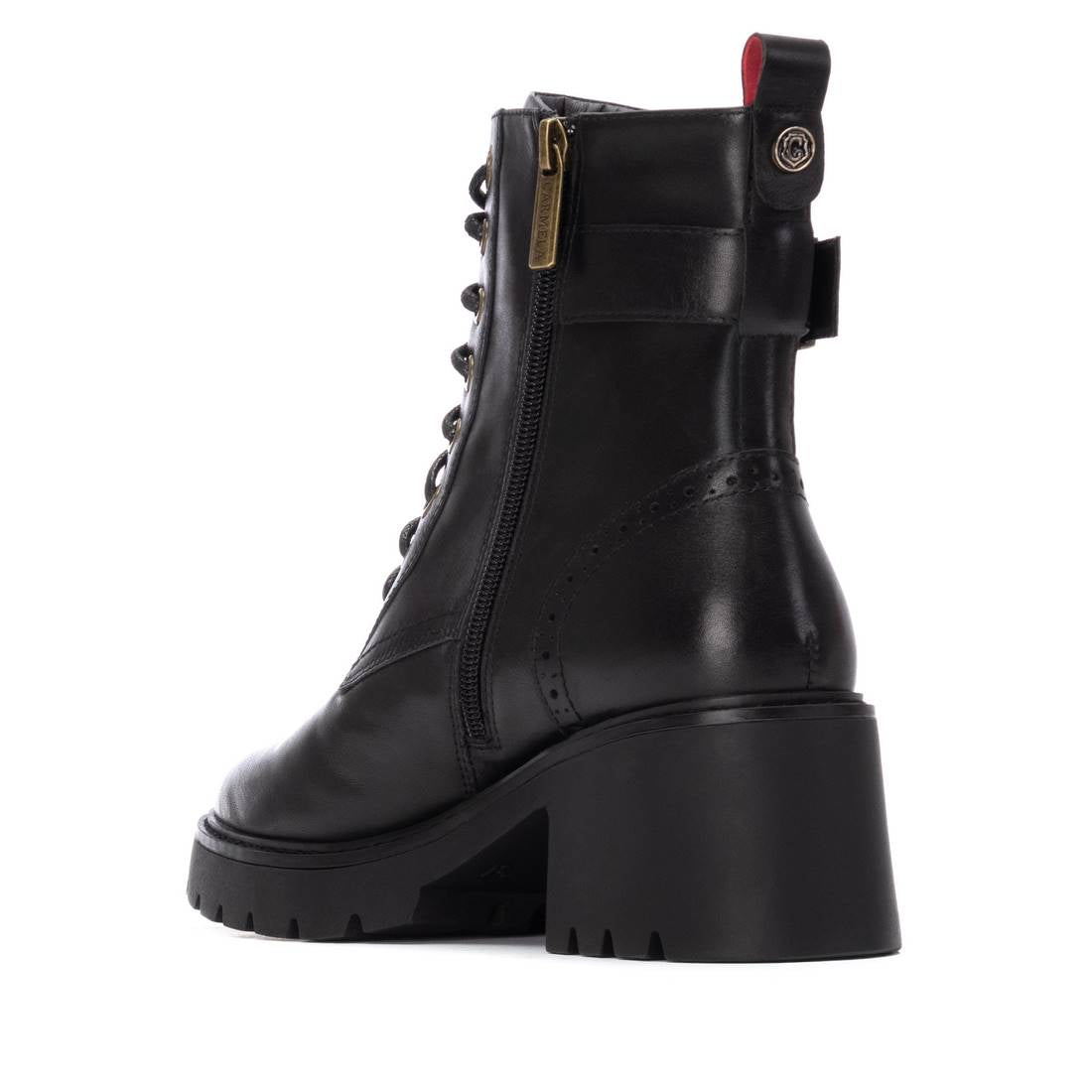 Carmela 16256802 bottine à talon noir cuir