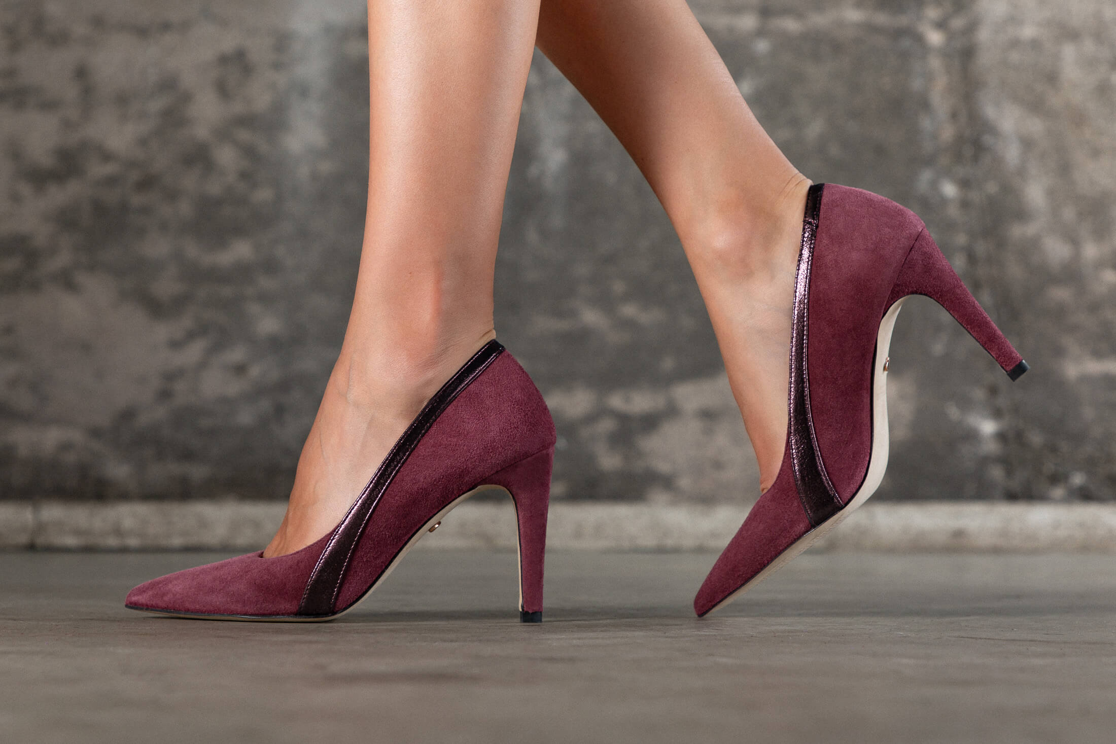 Coralie Masson Maiwen escarpins bordeaux 9 cm