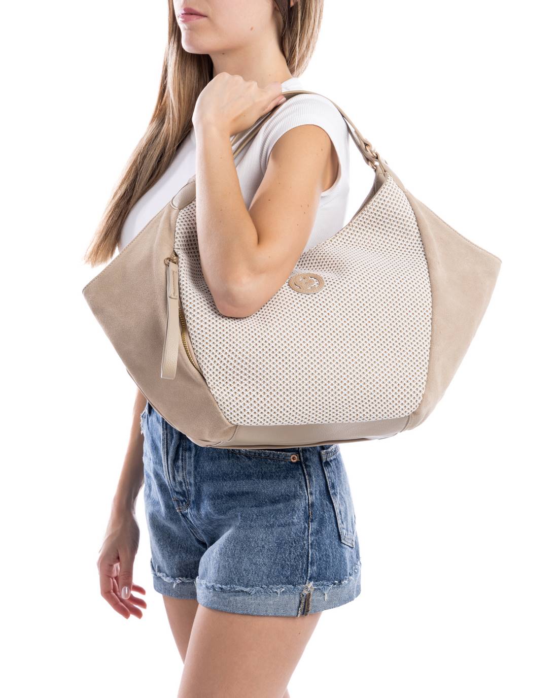 Carmela 18614901 sac épaule femme beige cuir