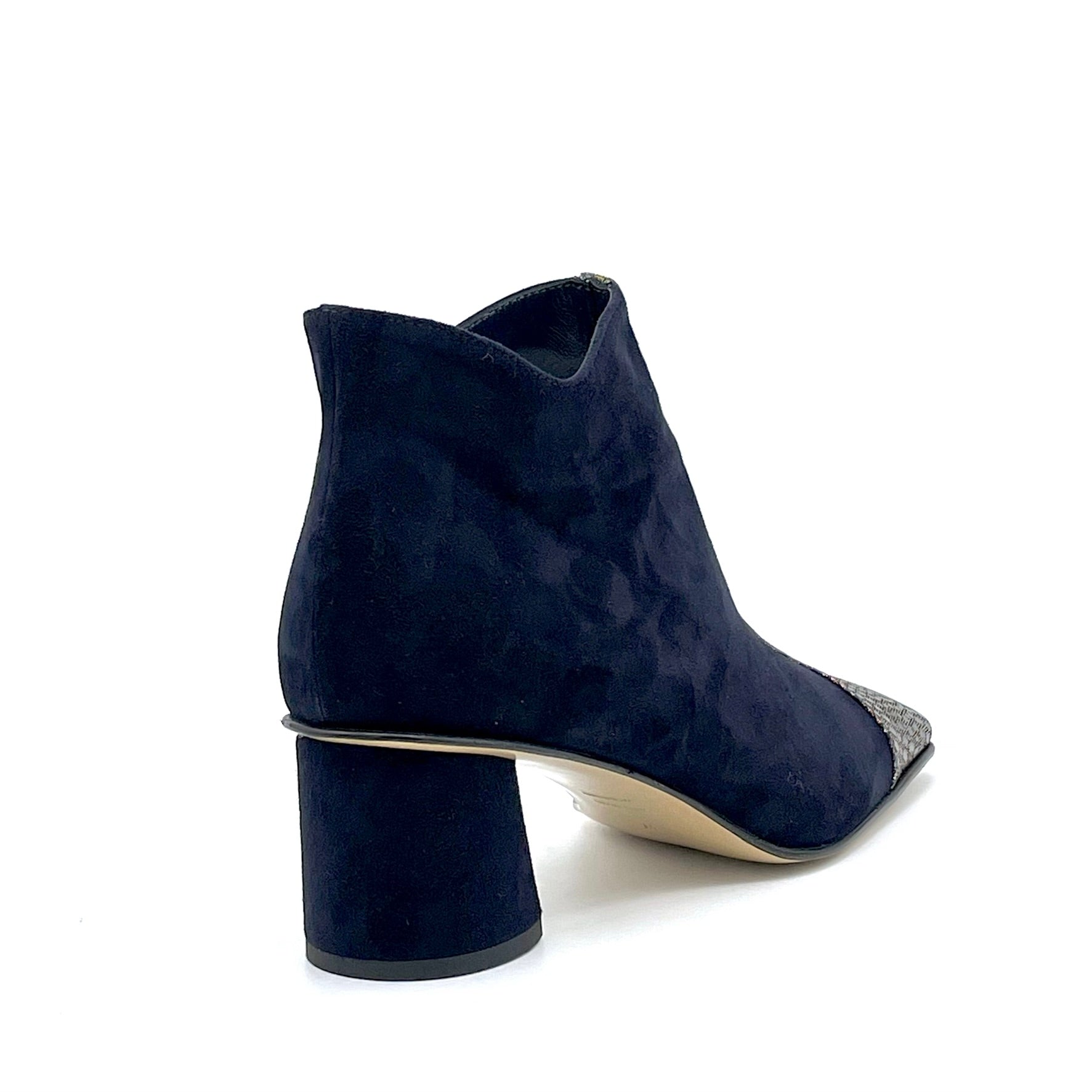 ELATA 54546 bottines cuir bleu suède talon 5,5 cm