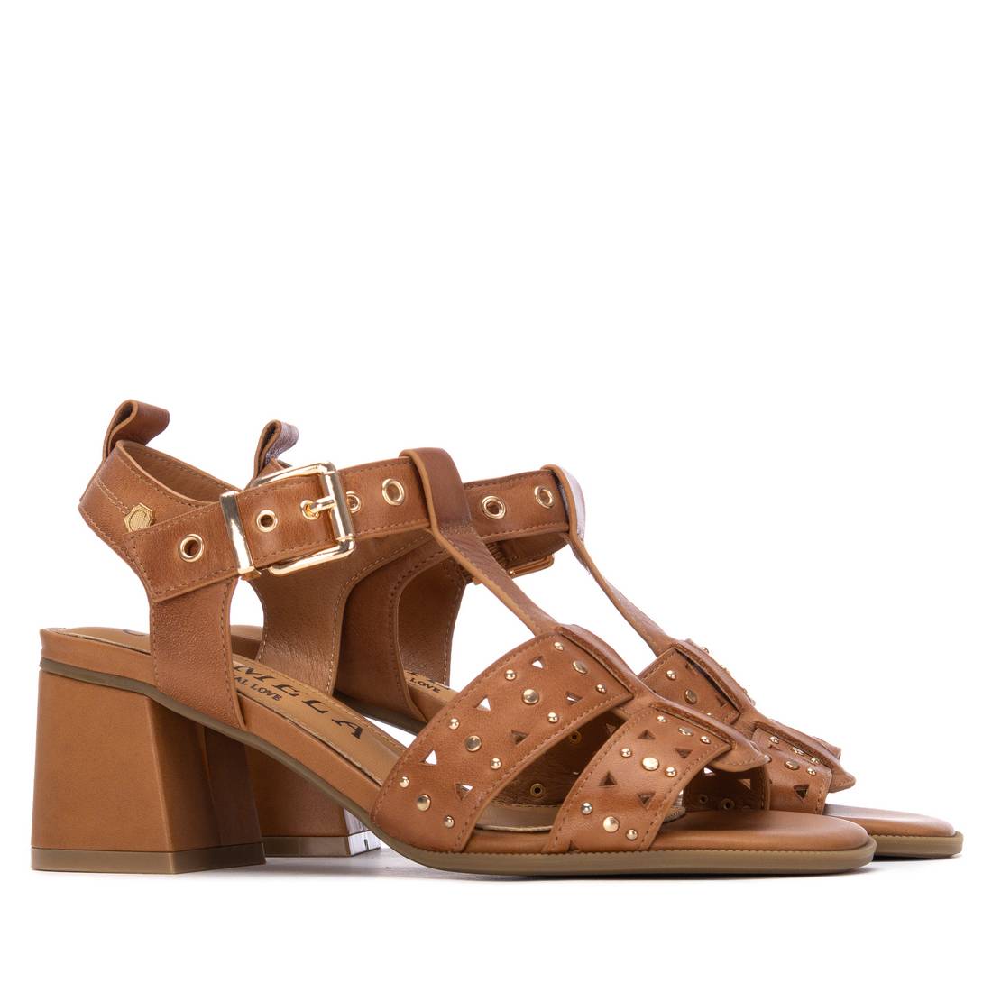 Carmela 16325102 sandales cuir camel talon 7 cm