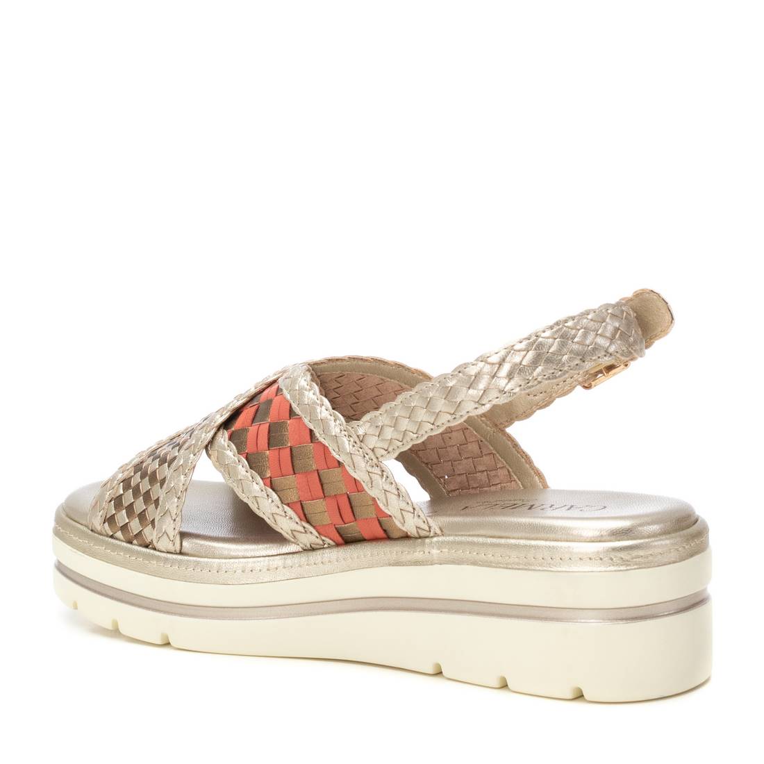 Carmela 16225601 sandales dorées cuir tressé