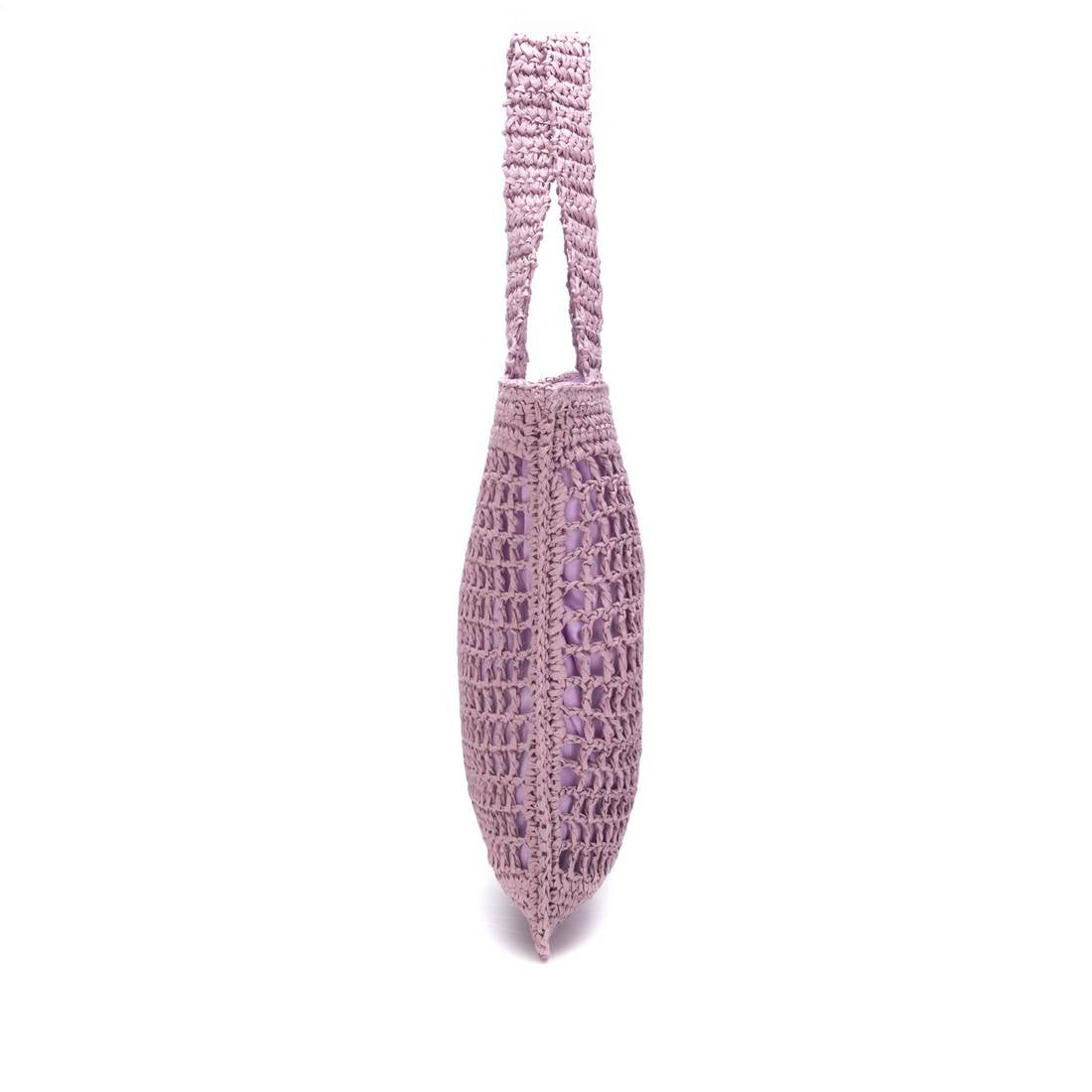 Carmela 18622403 sac raphia violet épaule