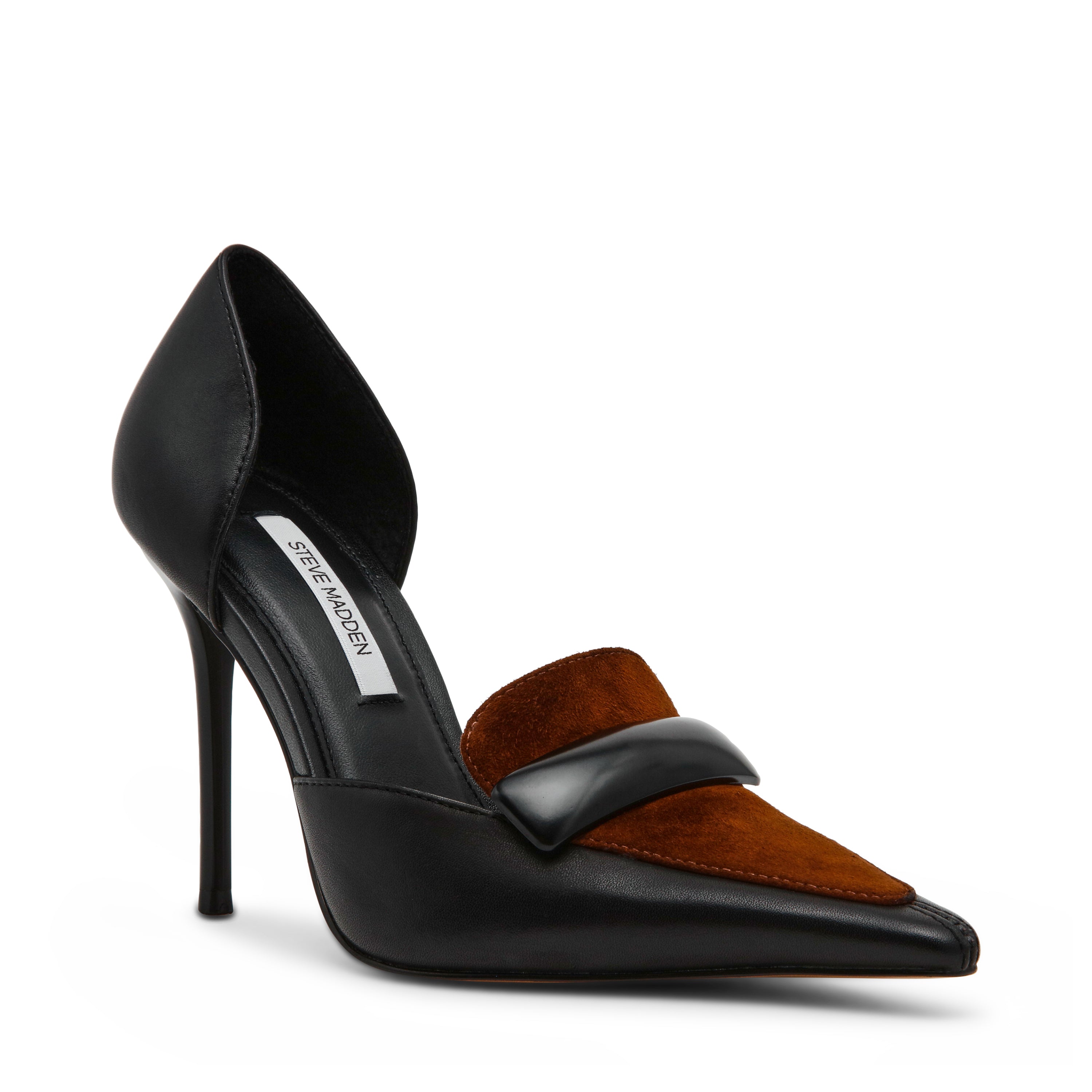 Steve Madden Delphini escarpins cuir noir talon 9,7 cm