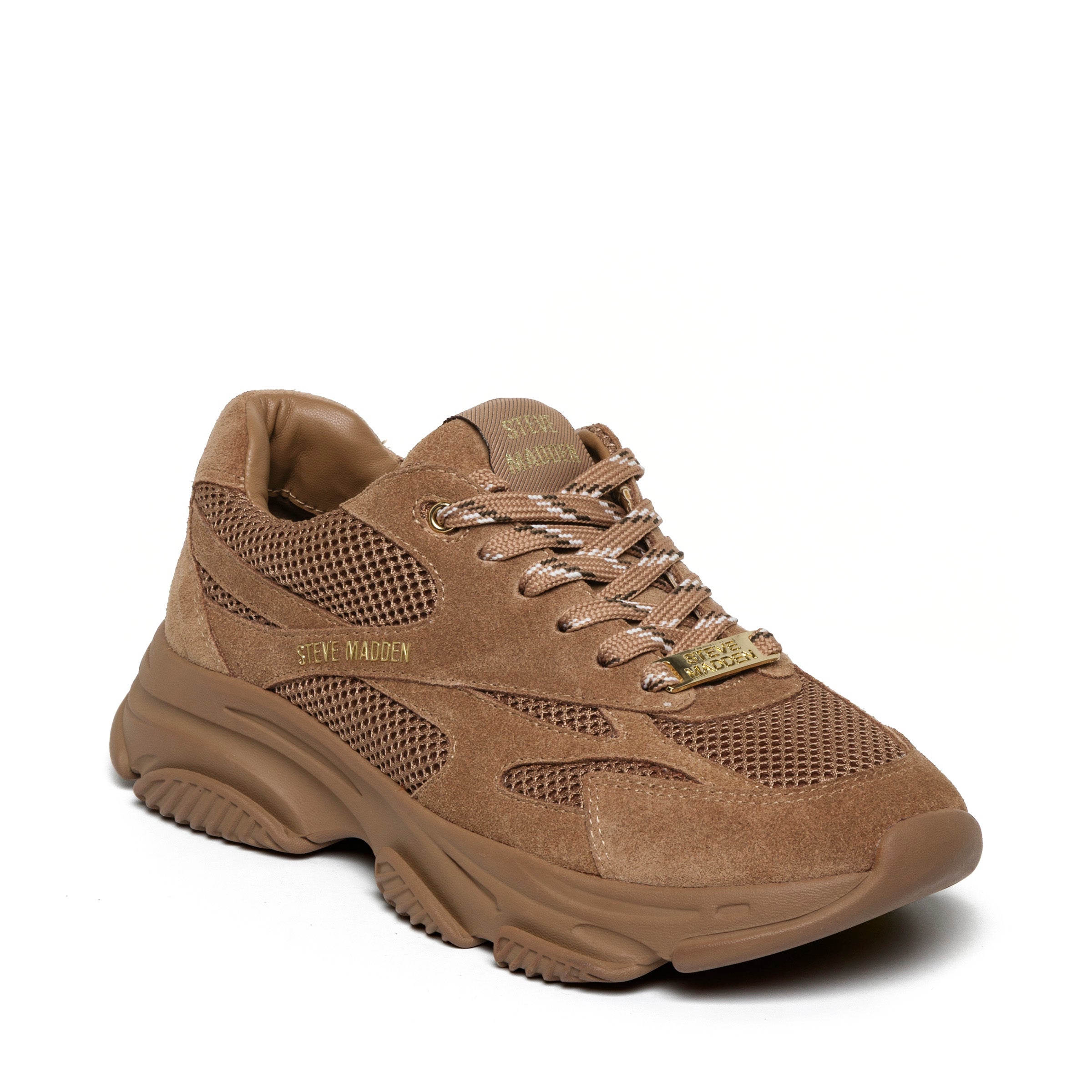 Steve Madden Front Row baskets femme tan compensées 7 cm