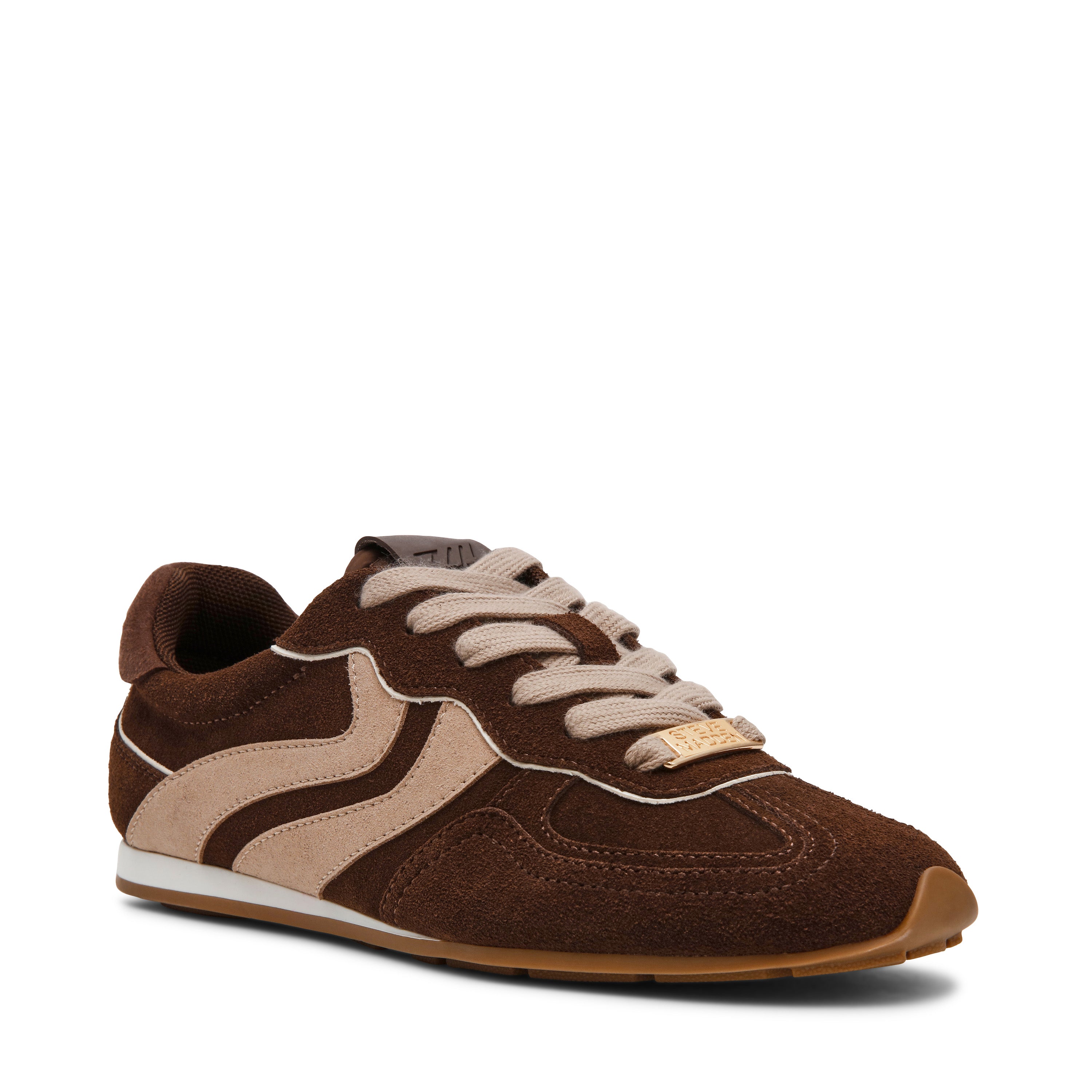 Steve Madden Abbi-SM baskets chocolat daim à lacets